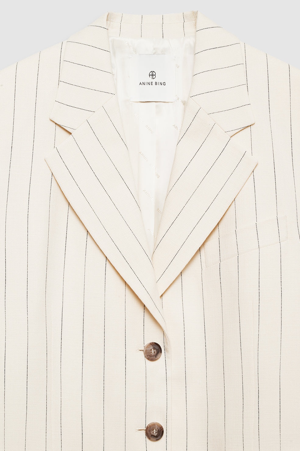 Sara Blazer - Cream And Black Stripe - 5