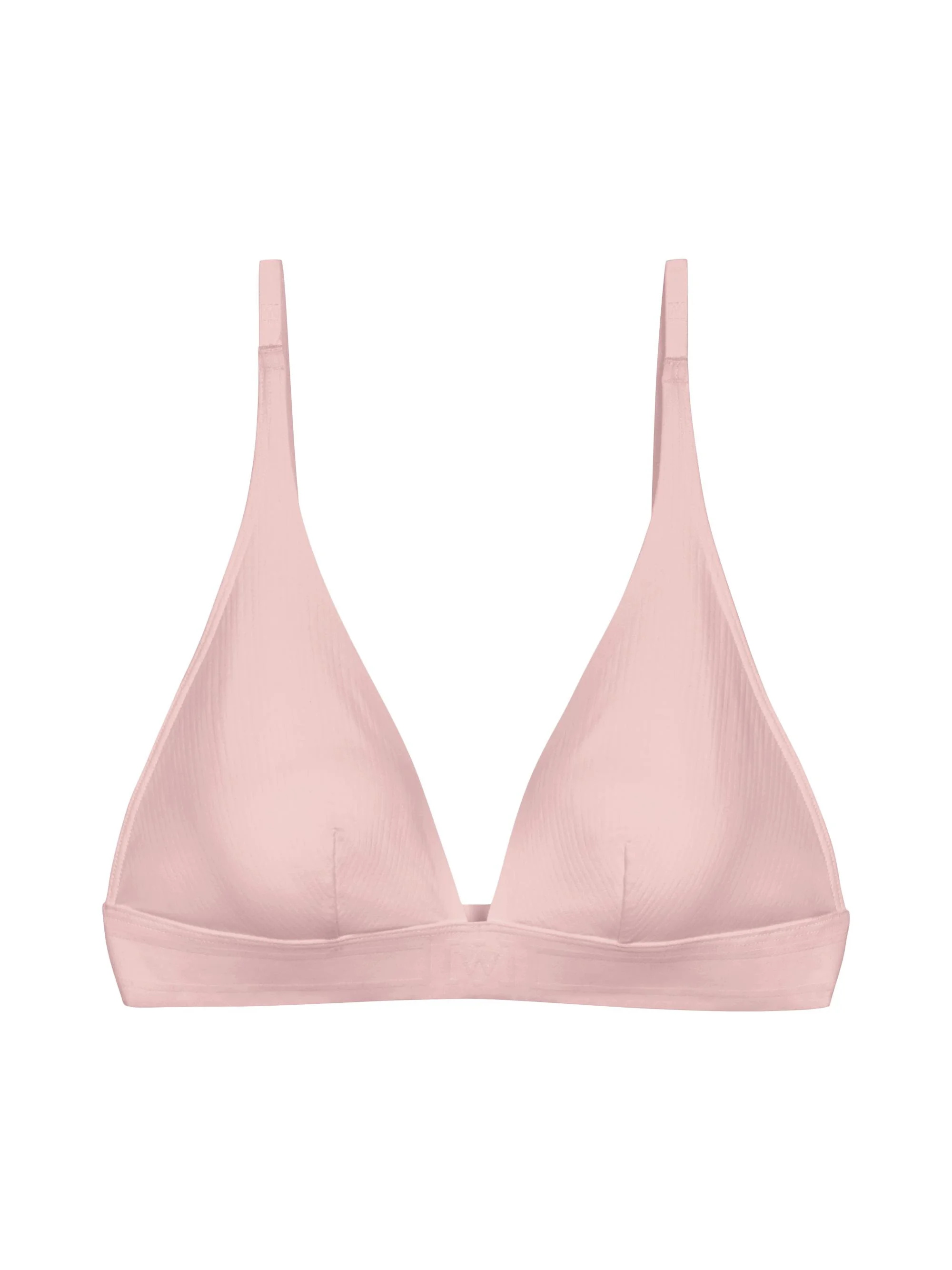 Women's Triangle Bralette - Powder Pink - 1