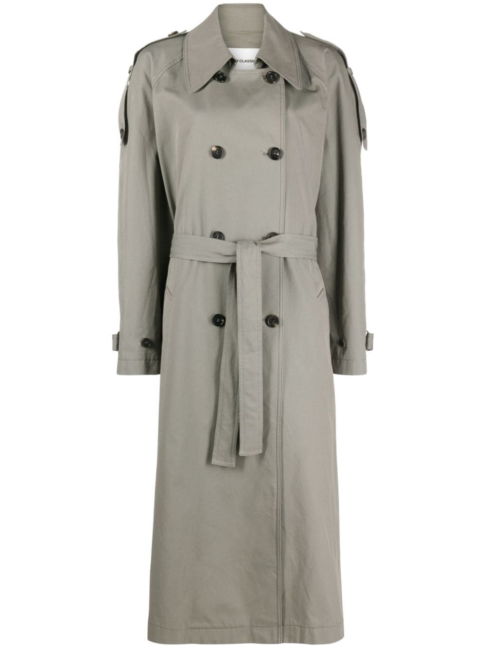 cotton-blend canvas trench coat - 1