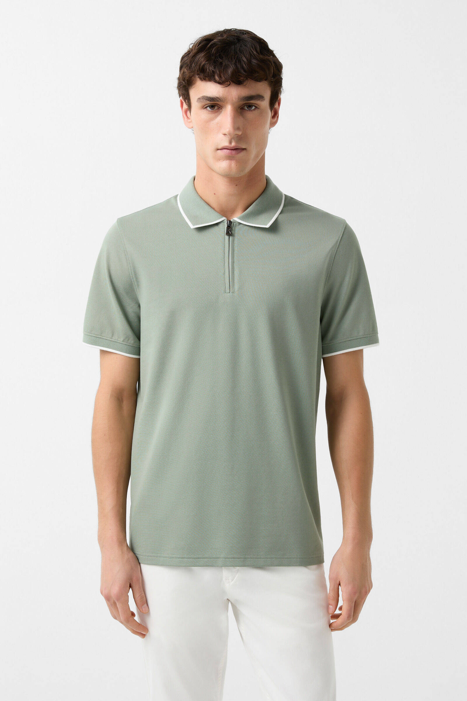 Timo polo shirt in Eucalyptus - 2