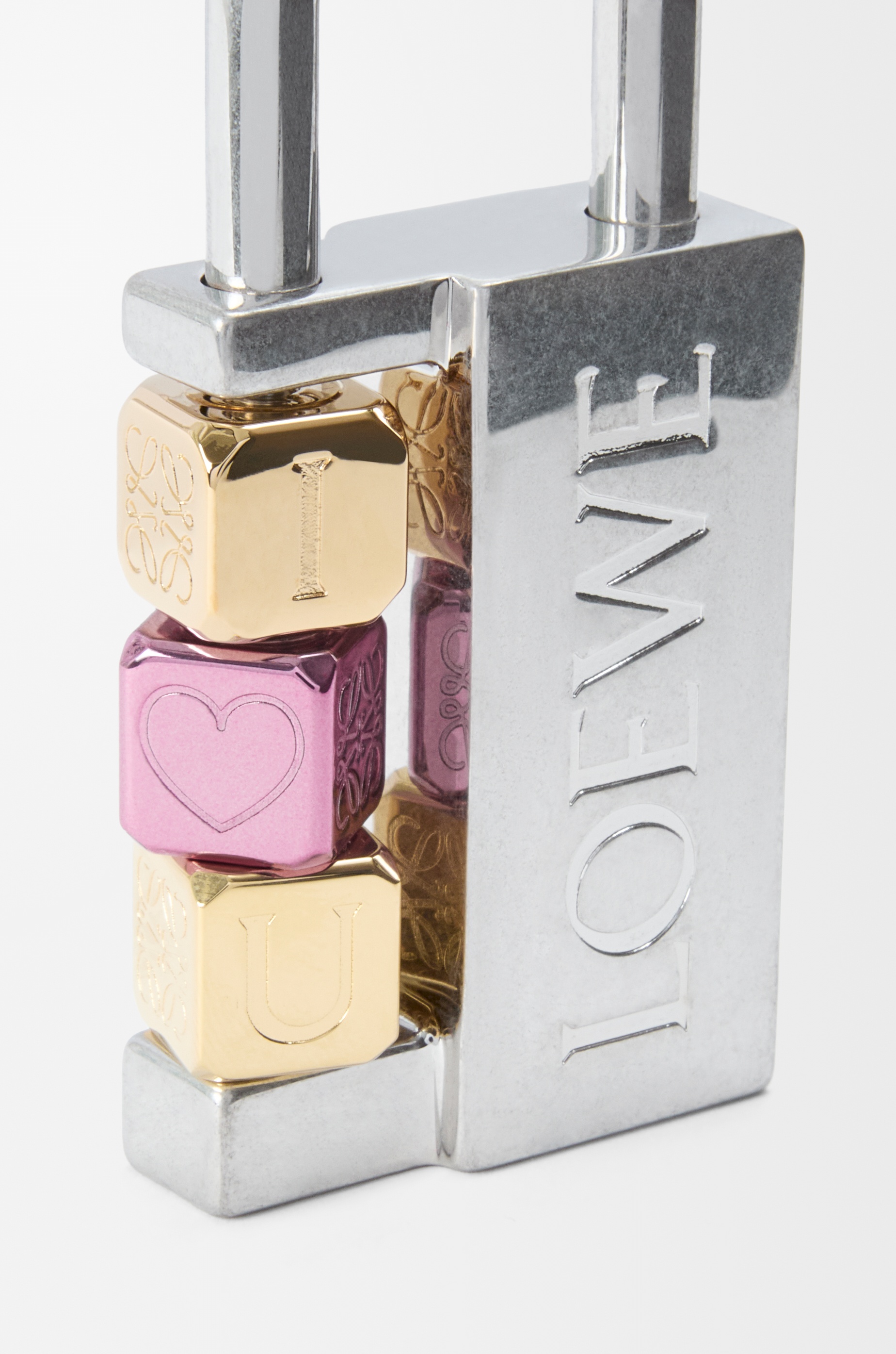 Padlock charm in brass - 3