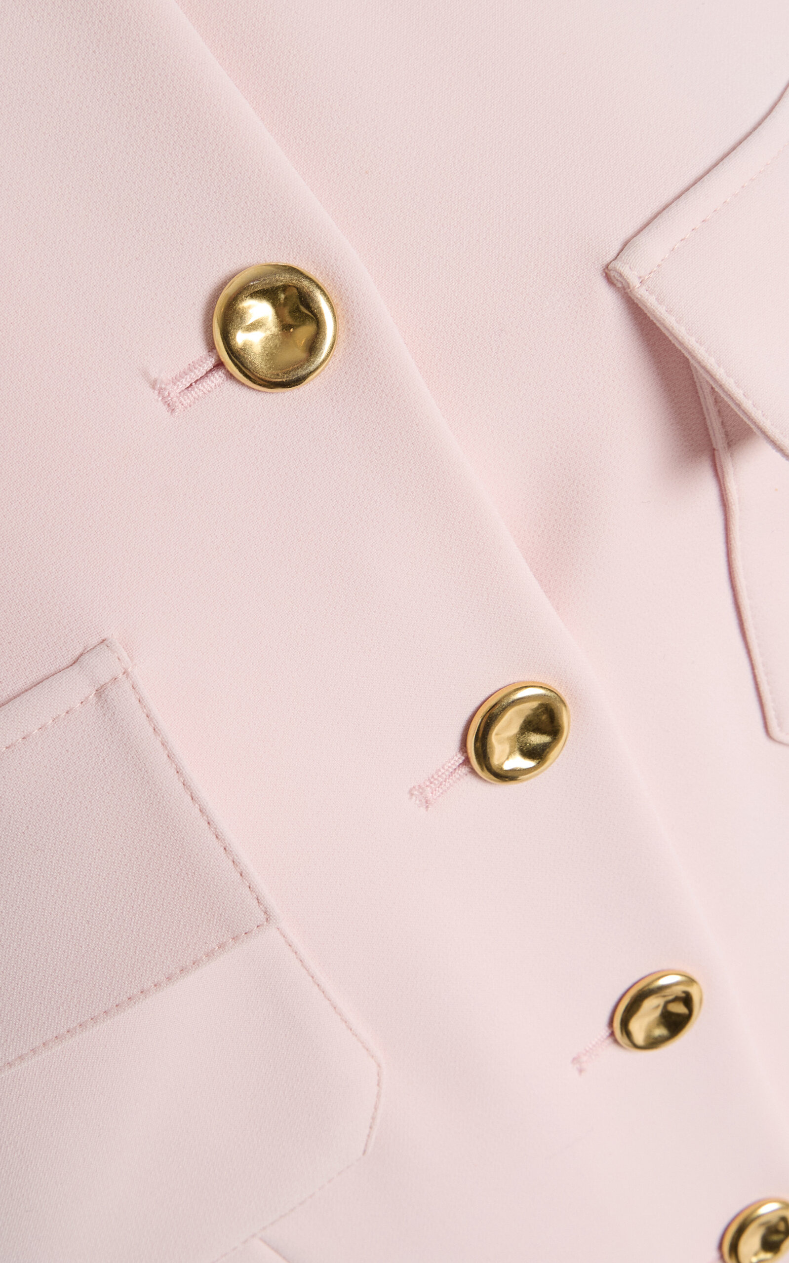 Exclusive RIviera Buttoned Crepe Midi Dress pink - 5