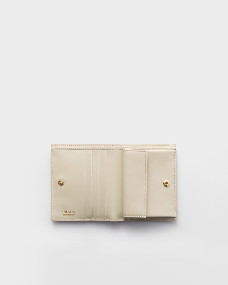 Prada Small floral-print Saffiano leather wallet outlook