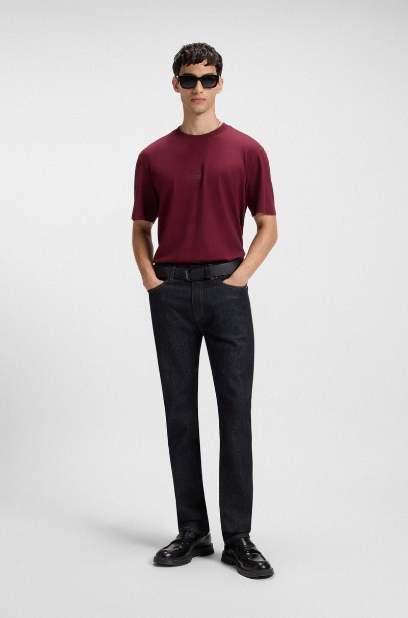 HUGO SLIM-FIT JEANS IN DARK-BLUE STRETCH DENIM outlook