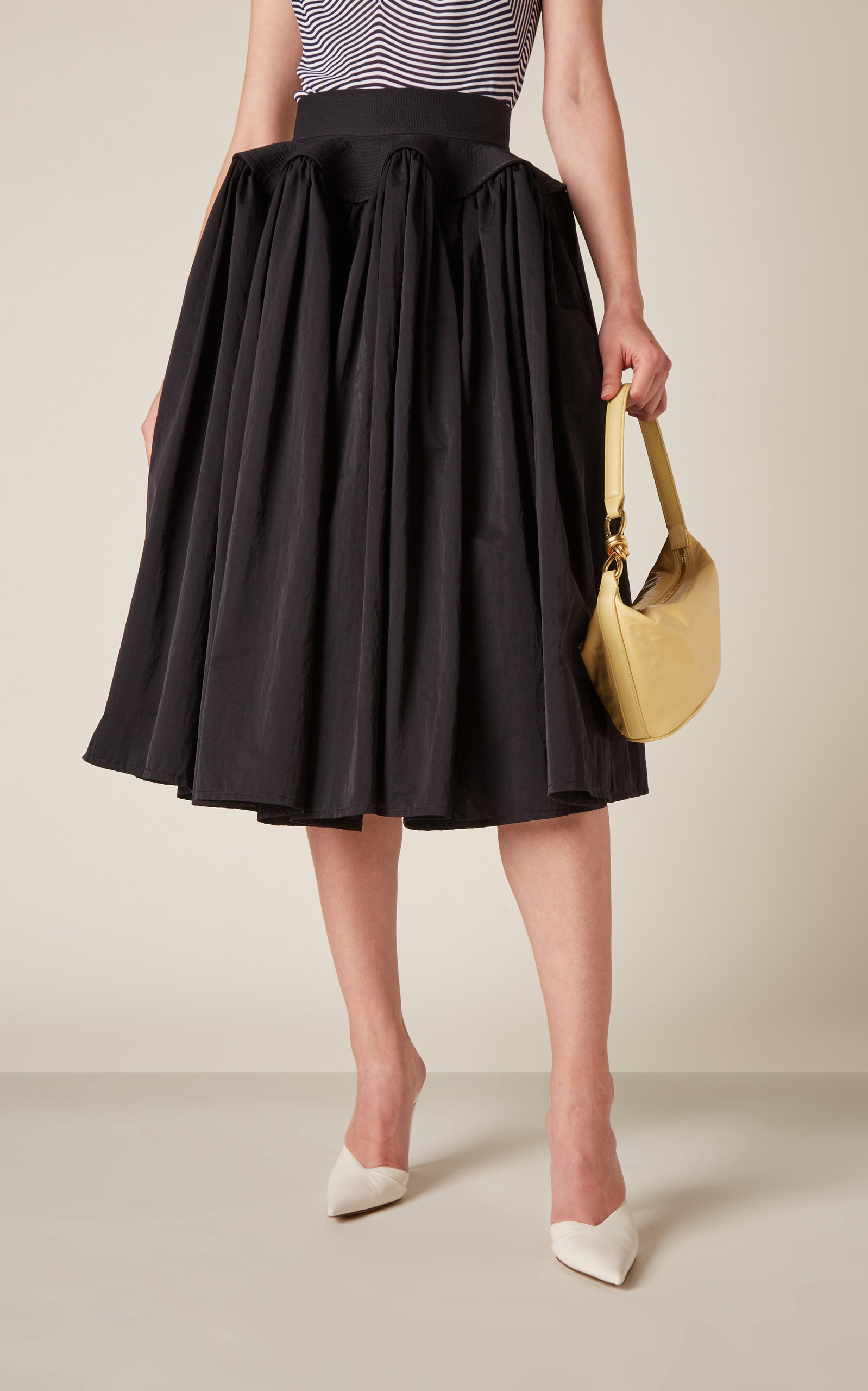 Tech Nylon Midi Skirt black - 3
