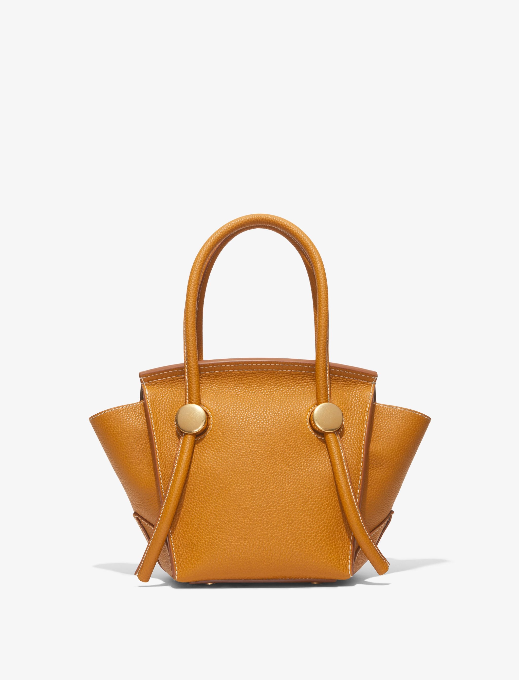 Small Grainy Leather Pipe Bag - 4