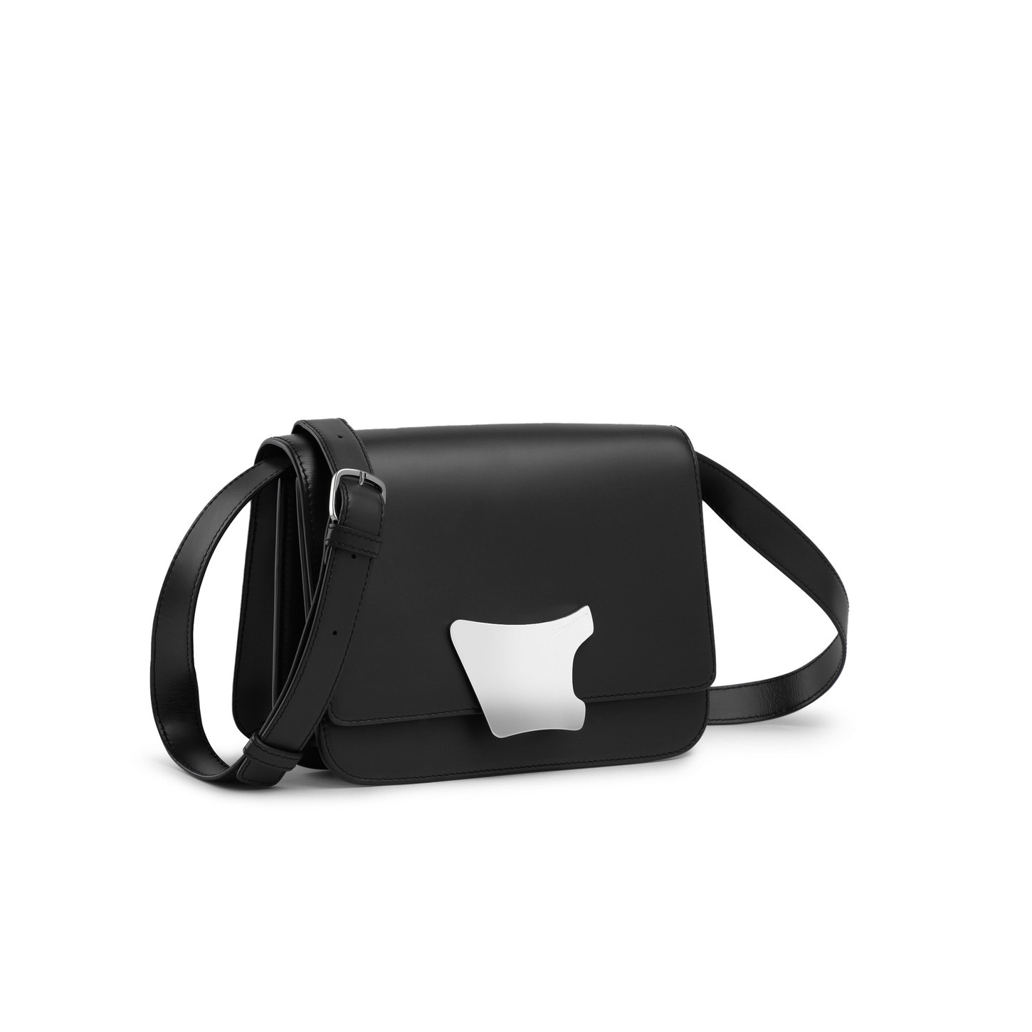 Black leather crossbody bag - 6