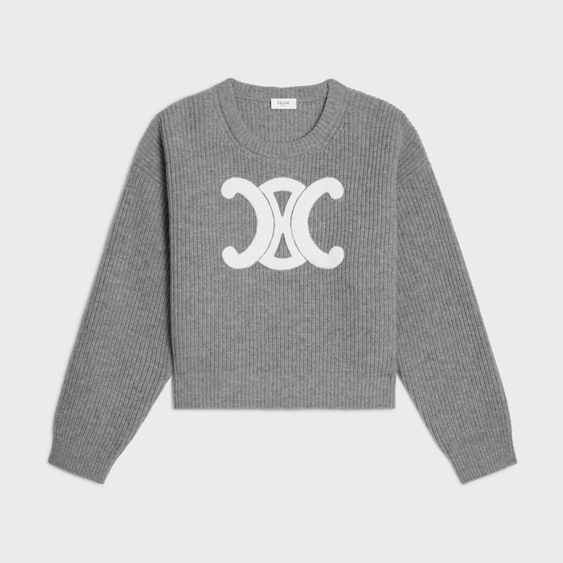 crew neck sweater IN ribbed wool 1