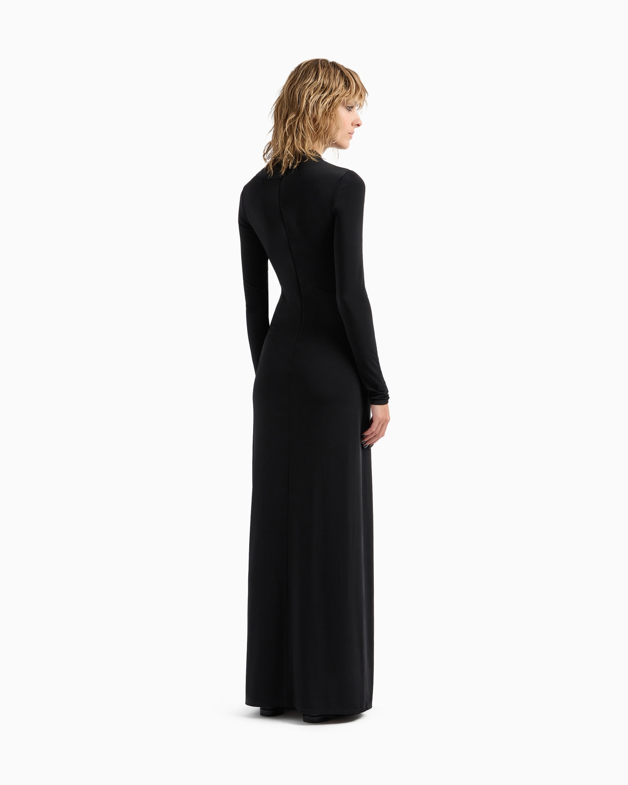 ASV long dress in stretch viscose jersey with rhinestones - 3