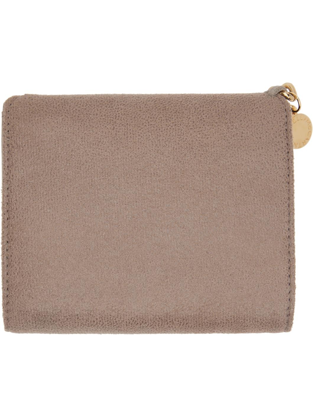 Taupe Falabella Small Flap Wallet - 2