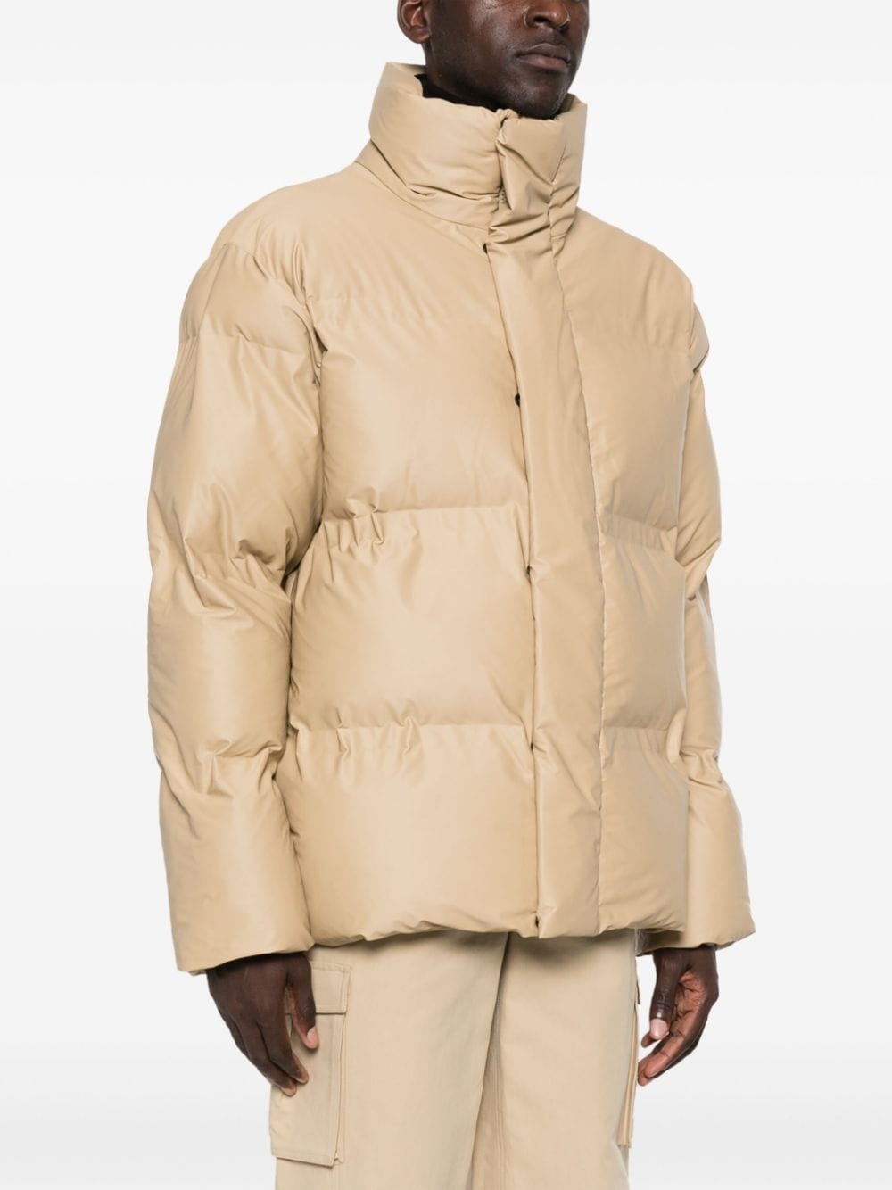 funnel-neck padded jacket - 4