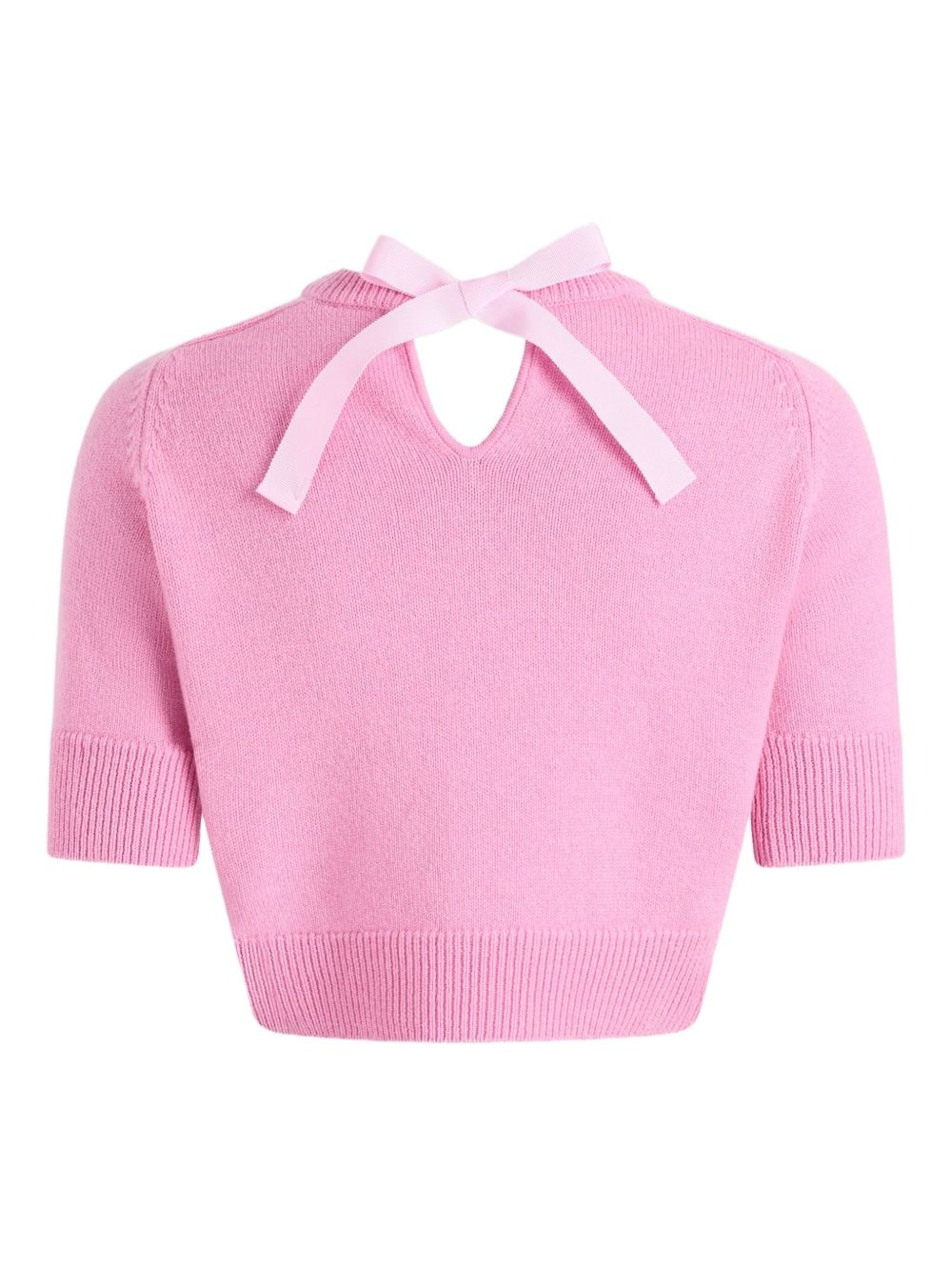 logo-intarsia ribbon-detailed sweater - 6