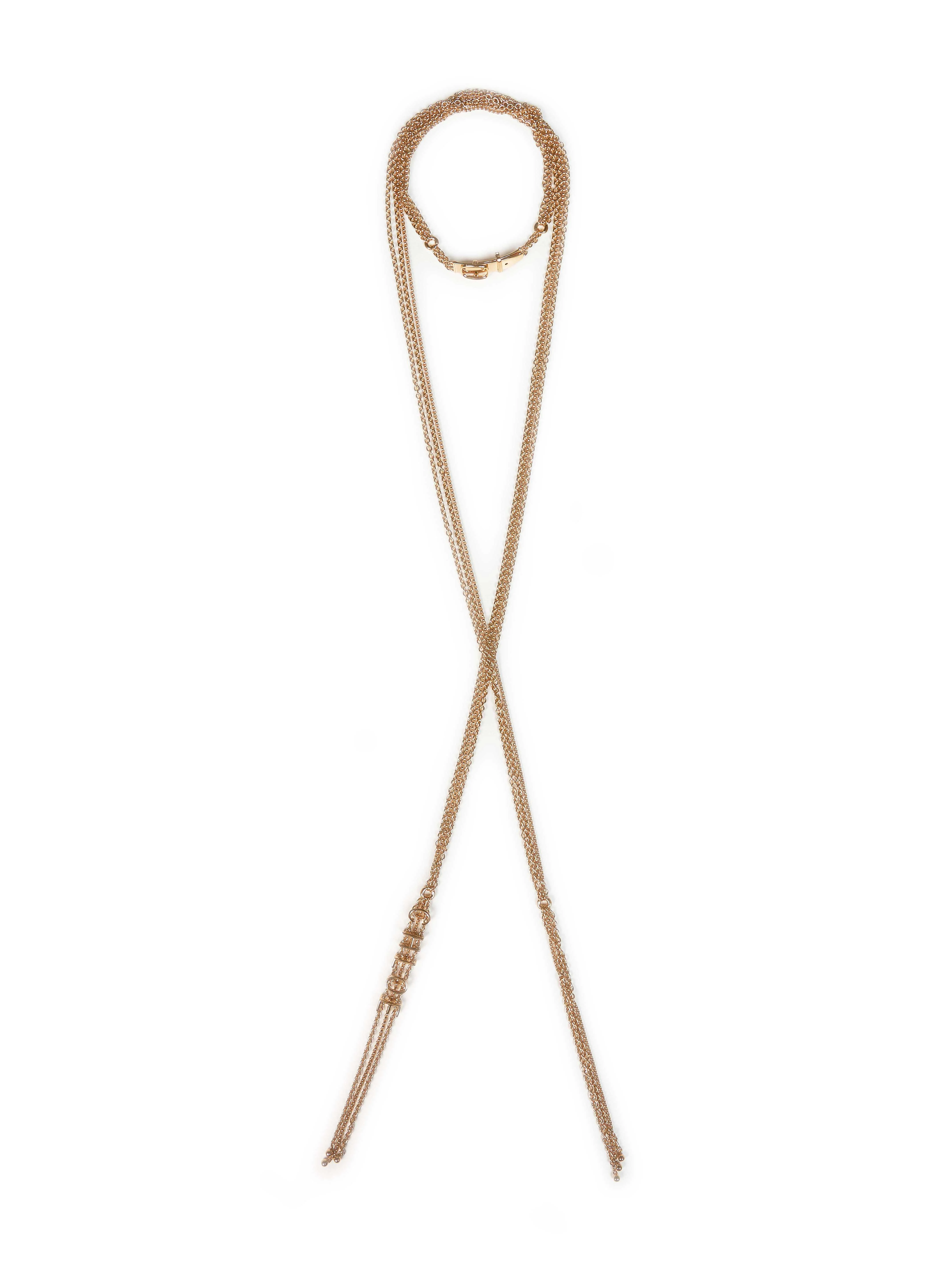Chloé Women Gold Metal Scarf-Style Multi-Chain Necklace - 1