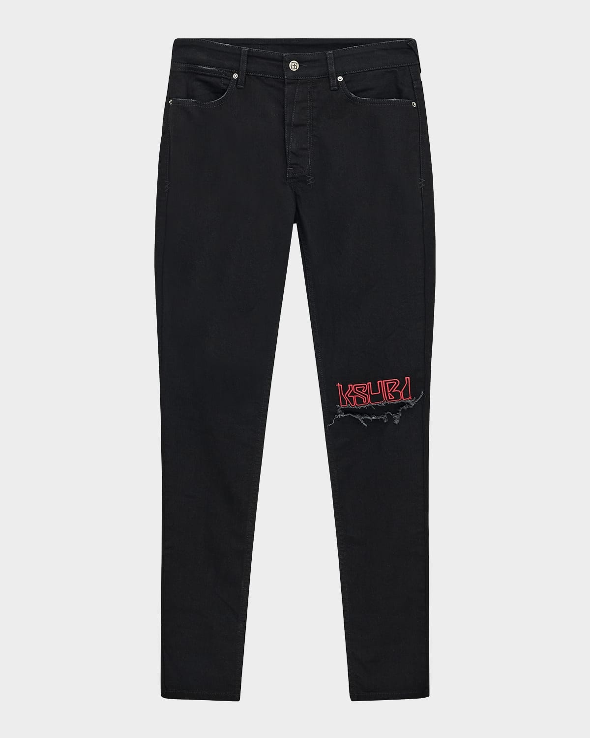 Men's Van Winkle Laid Black Sting Skinny Jeans - 1