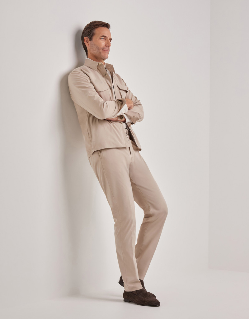 Canali DUNE-COLORED CANALI NUVOLA TAPERED FIT COTTON CHINOS outlook