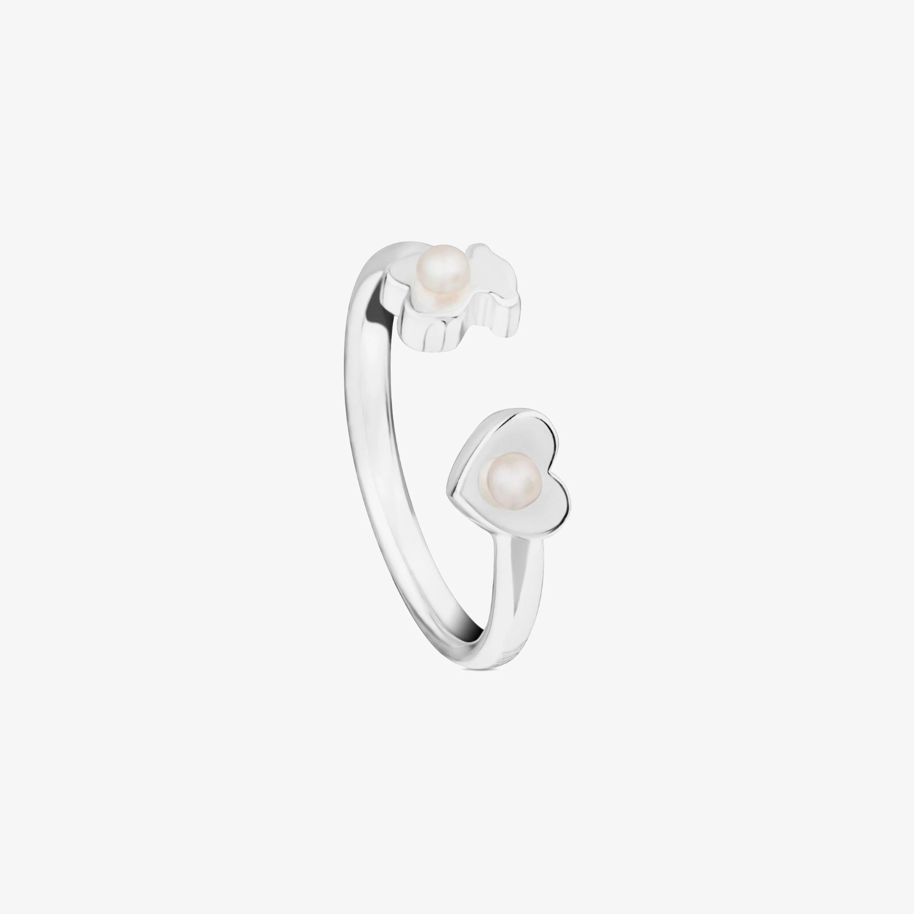 Silver Super Power Ring with Pearls - 1