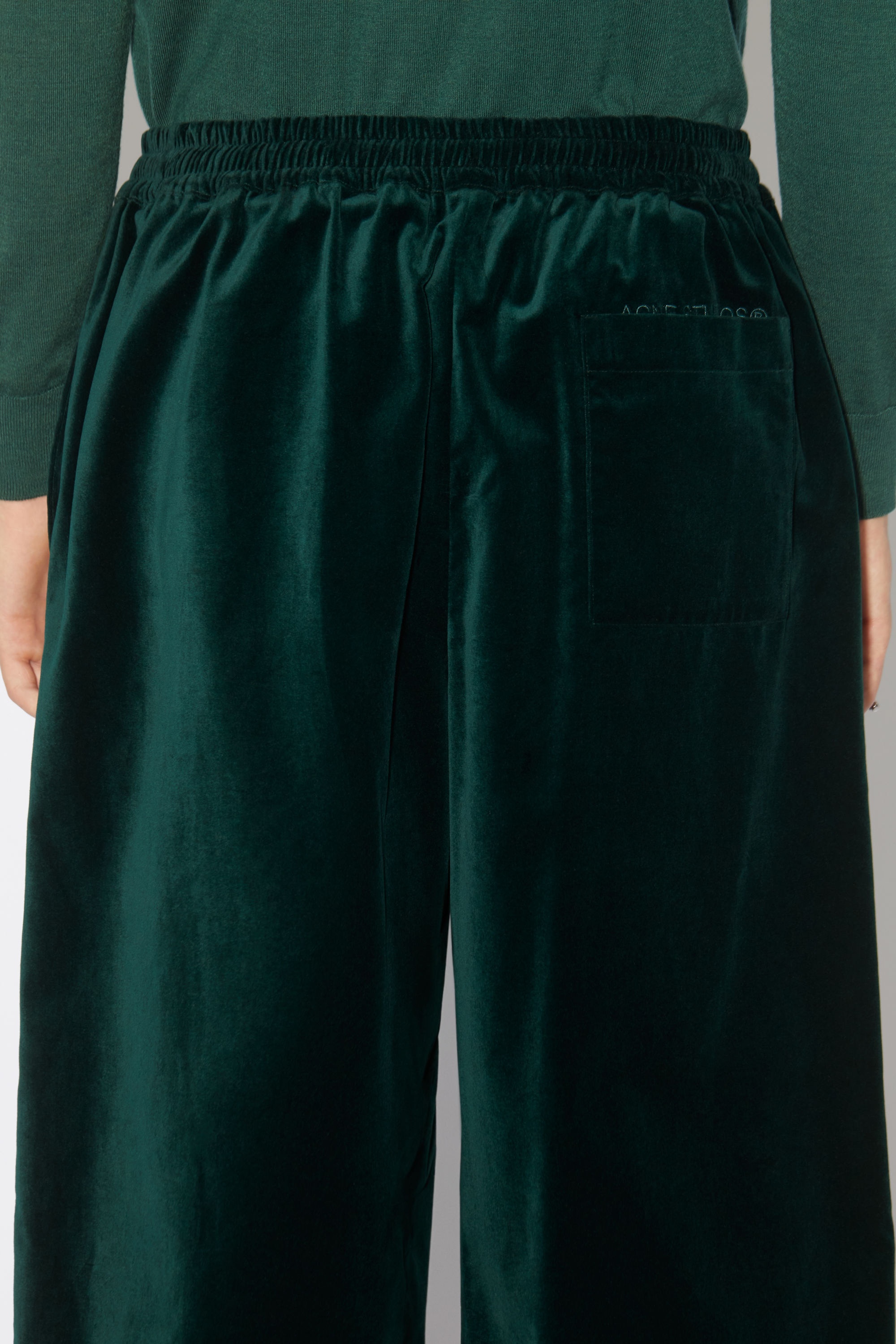 Velvet trousers - Dark green - 5