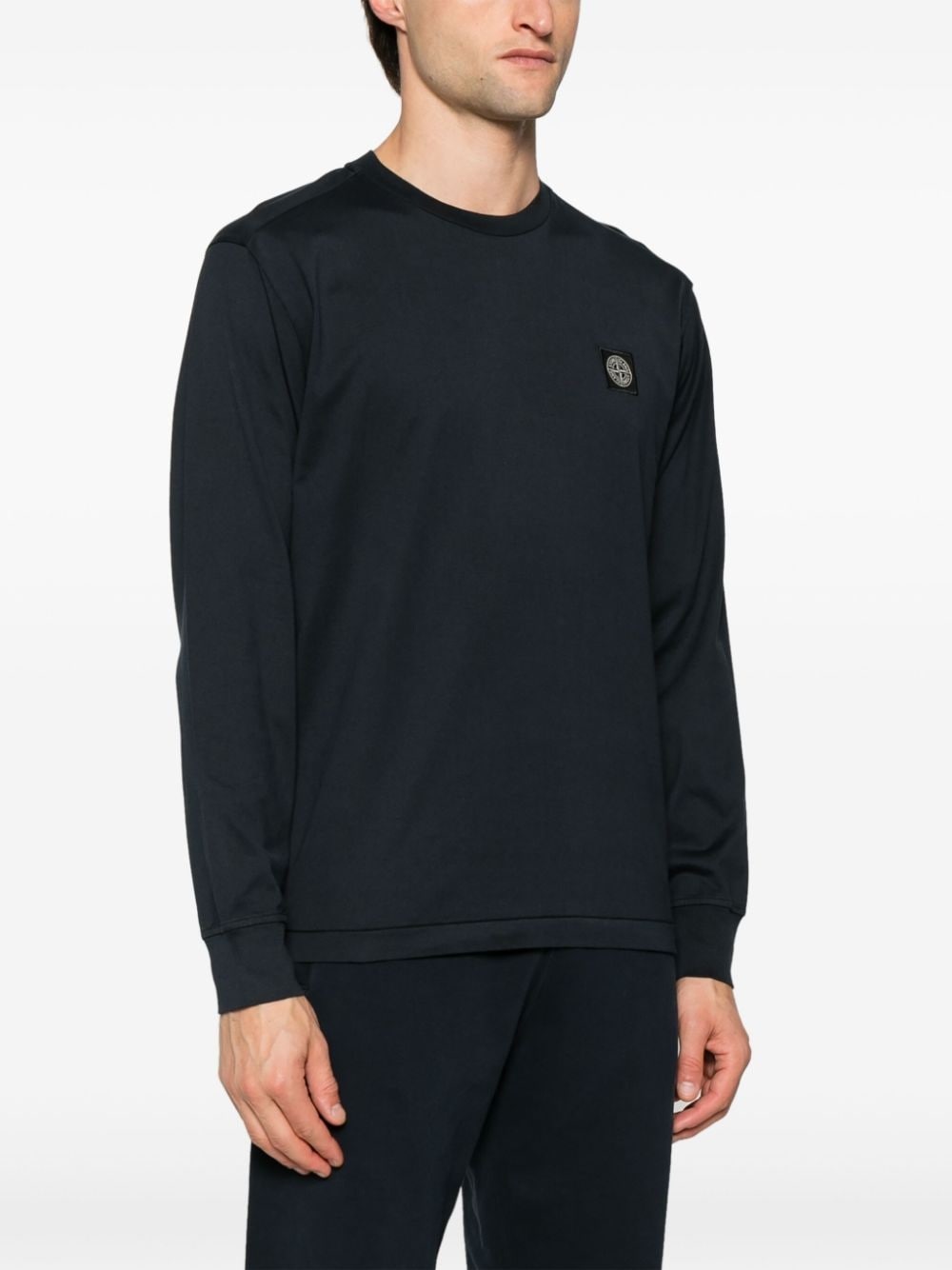 Compass-patch cotton T-shirt - 3