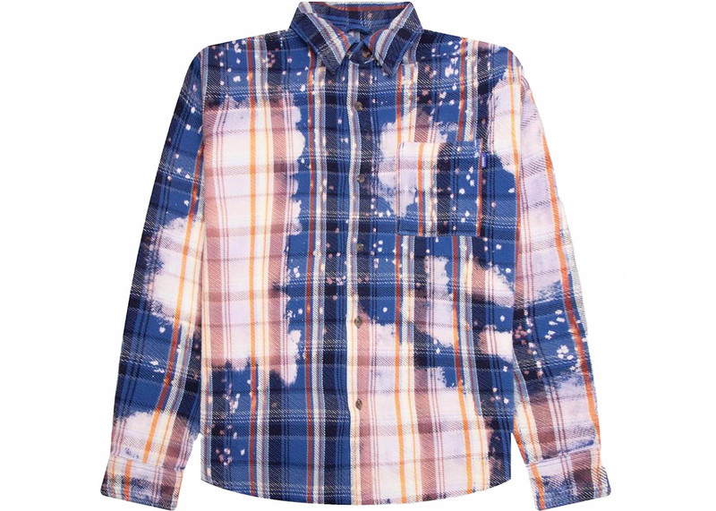 Jordan Jordan x Awake NY Flannel Shirt Blackened Blue/Boarder Blue/Sail outlook