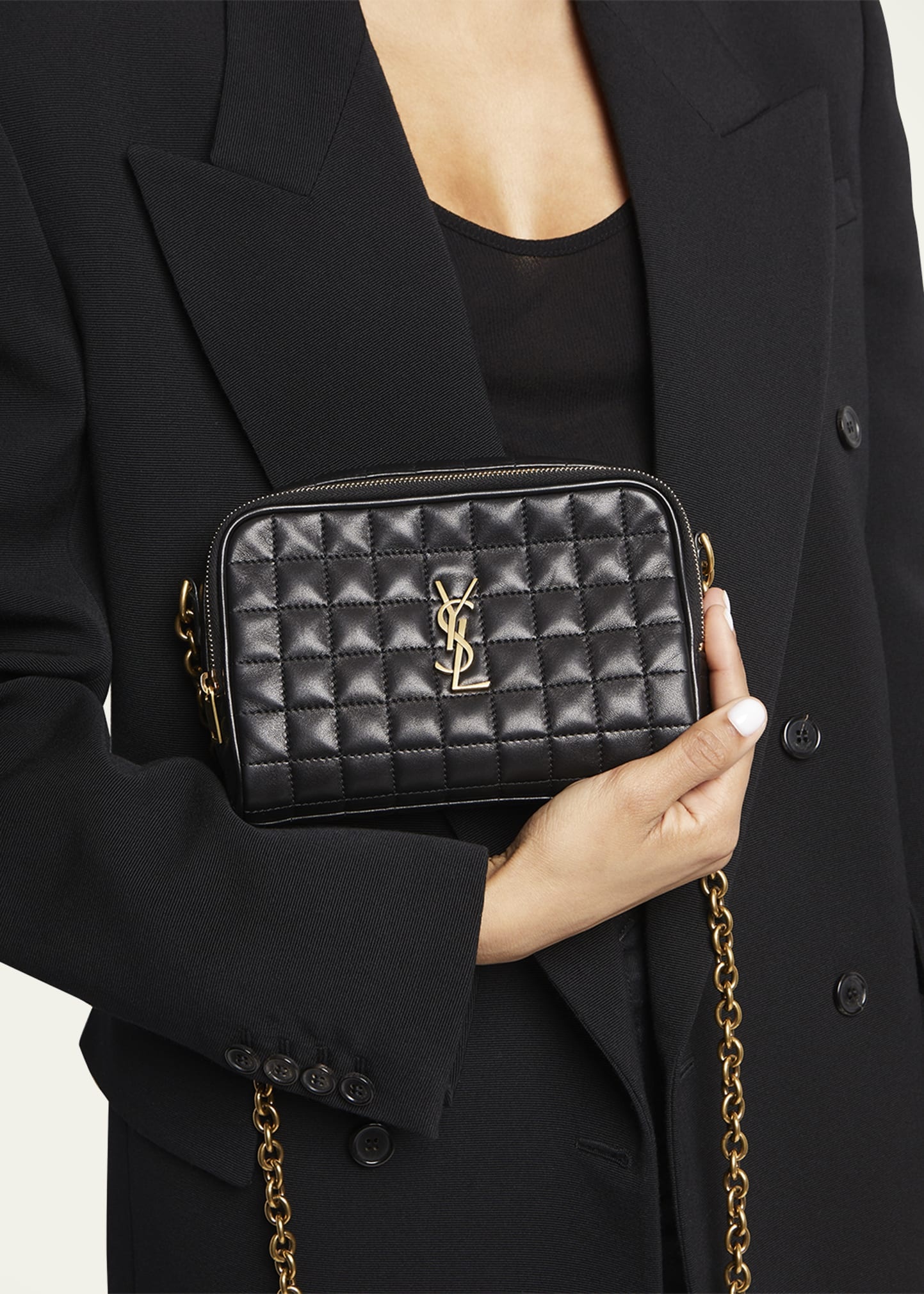 Mini Quilted Leather Camera Shoulder Bag - 5