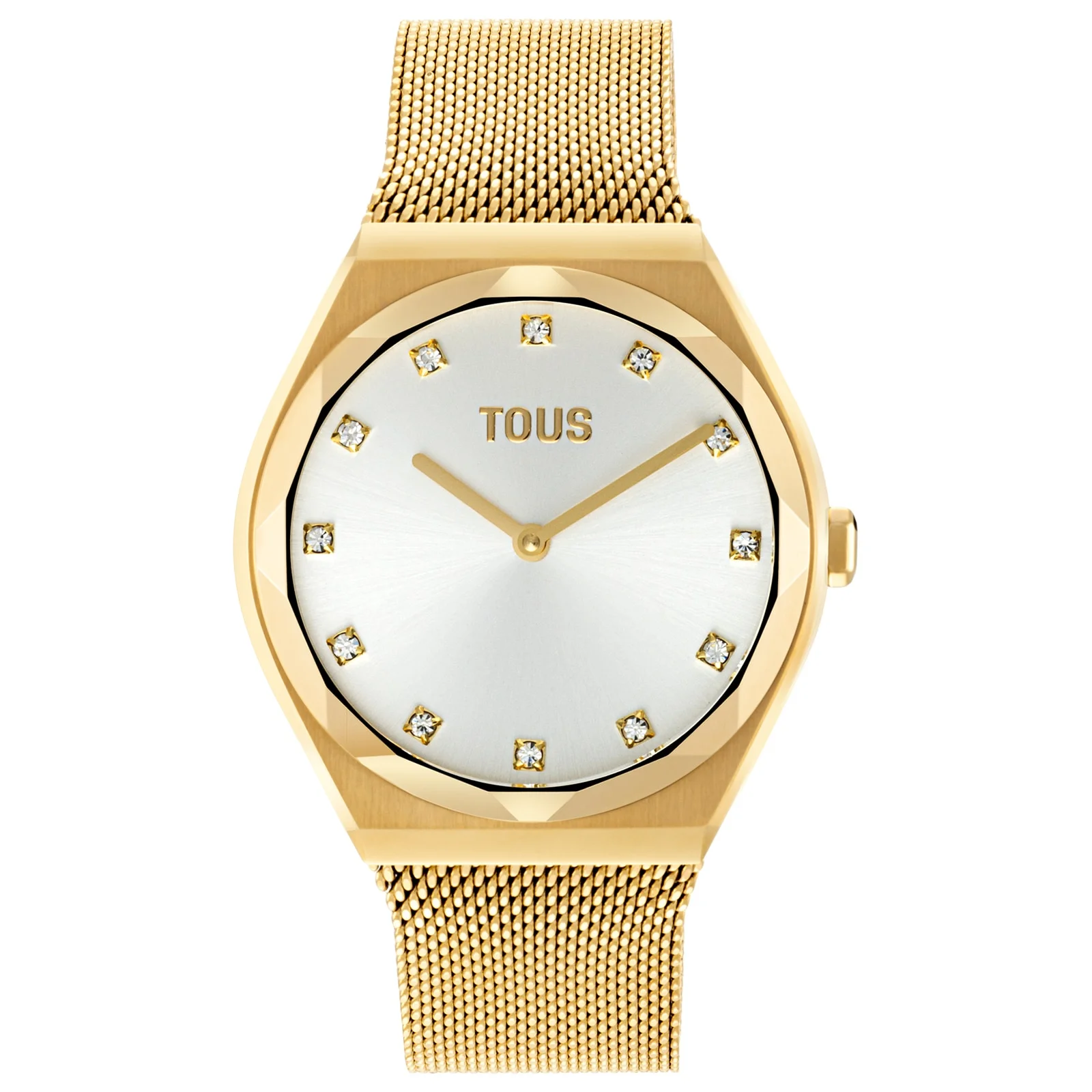 Analog Watch with gold-colored steel bracelet Karat Round Mesh - 1