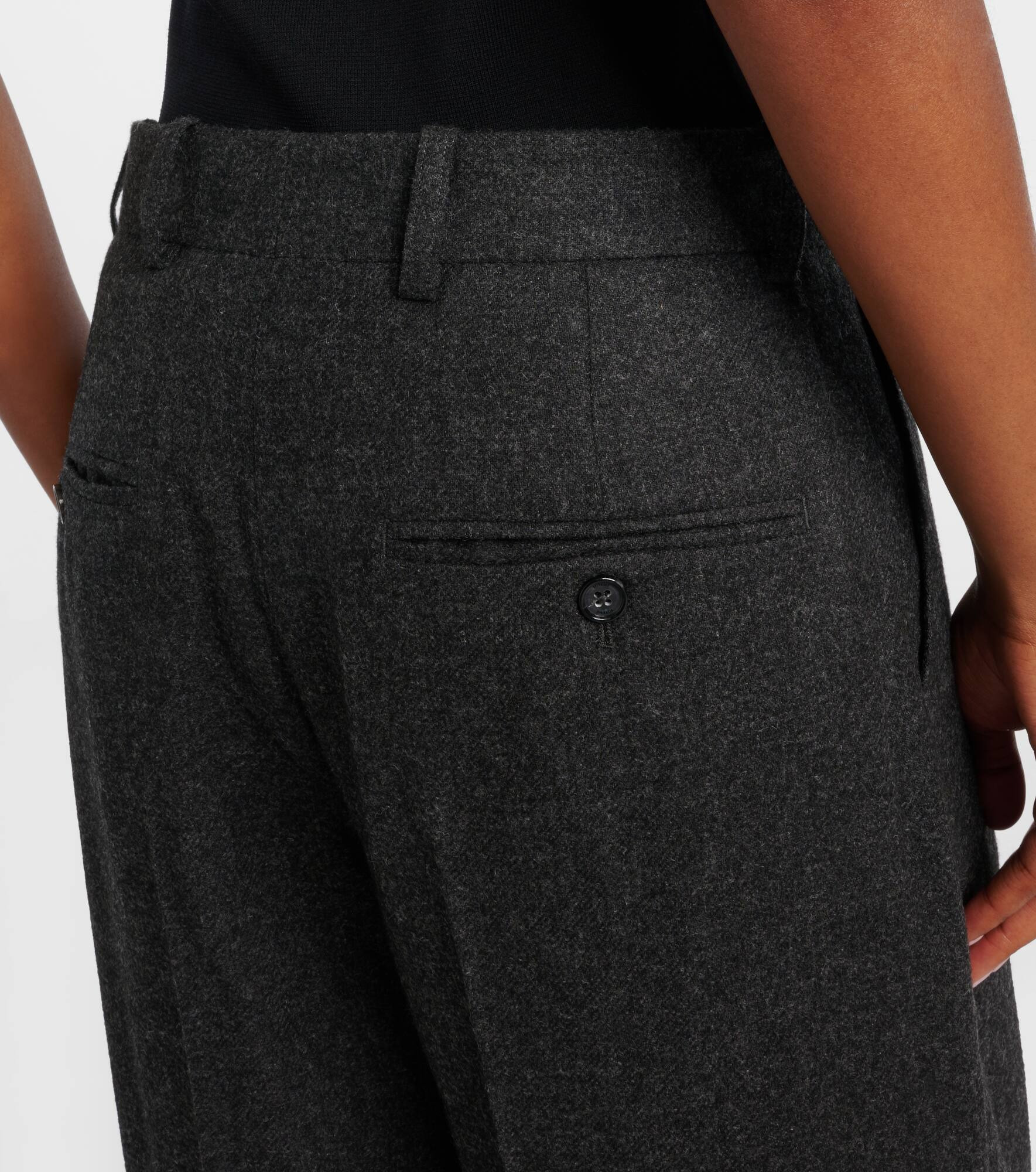 High-rise flannel wide-leg pants - 5
