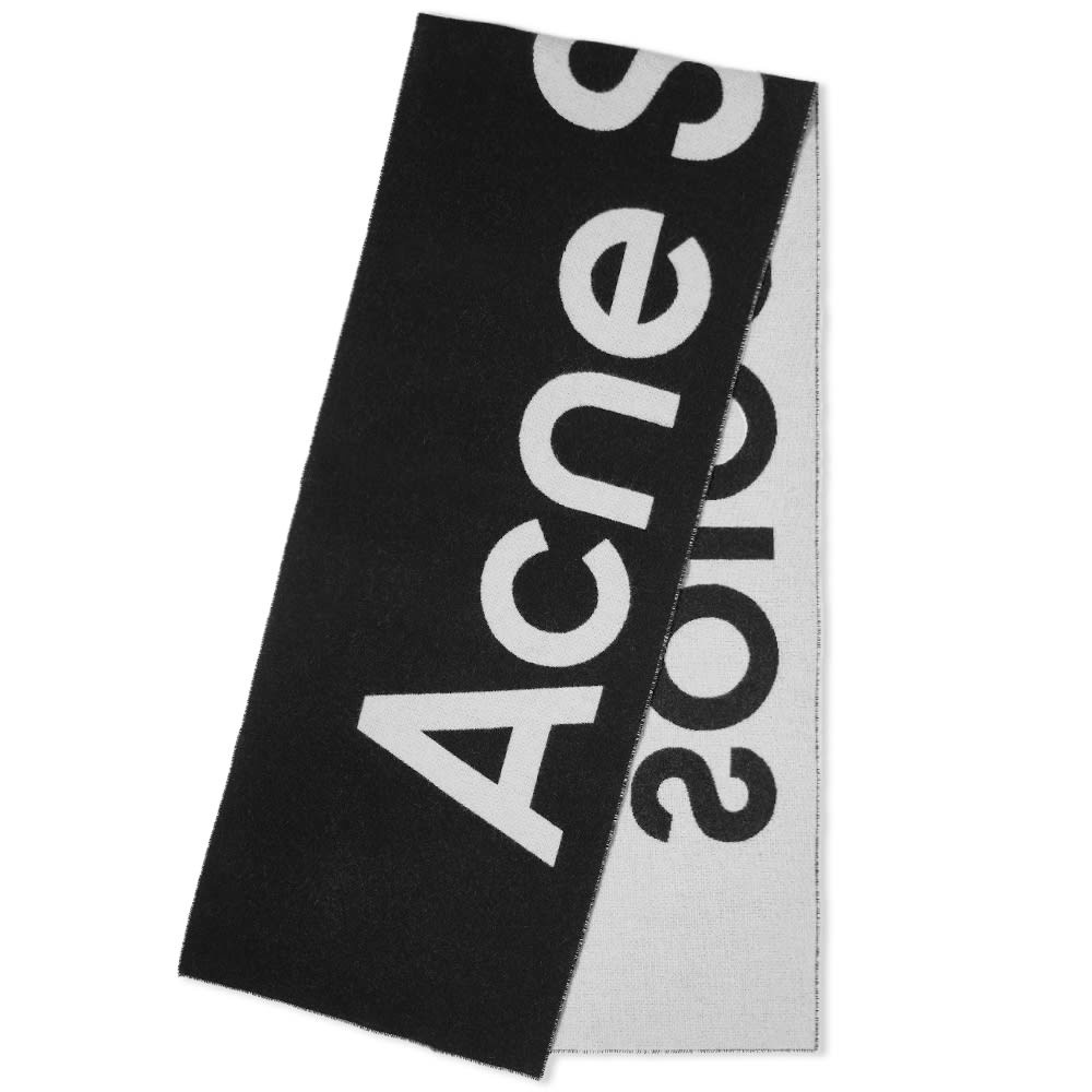 Acne Studios Toronty Logo Contrast Recycled Scarf - 2