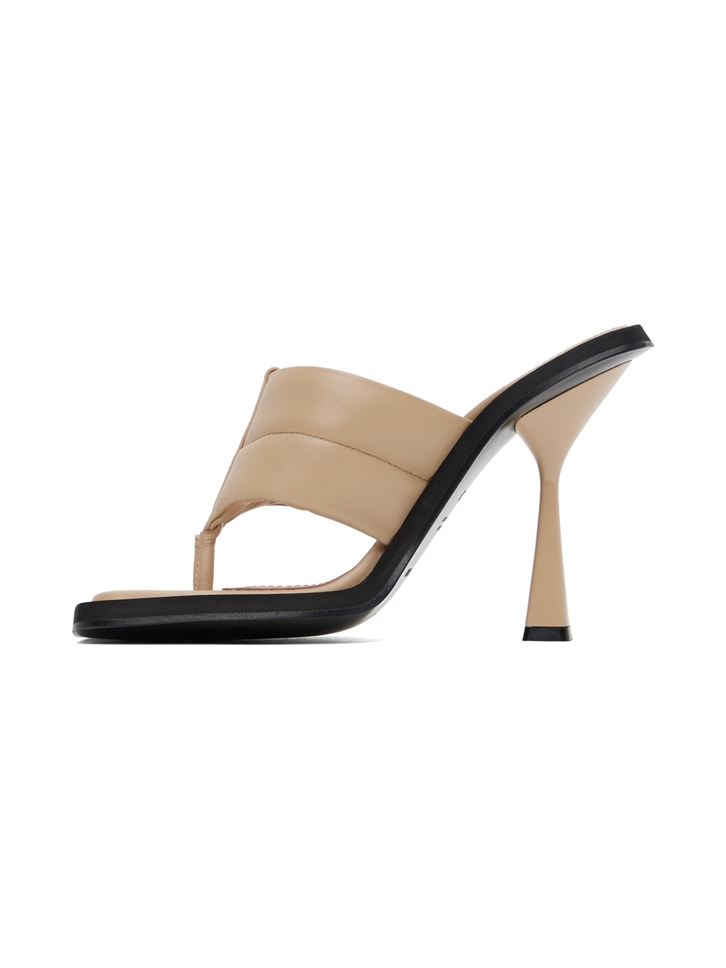 Beige Padded Sandals - 3