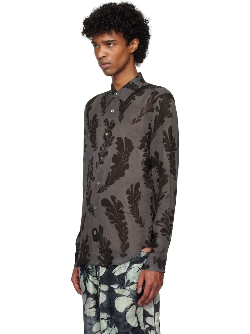 Dries Van Noten Gray Tight Fit Shirt outlook