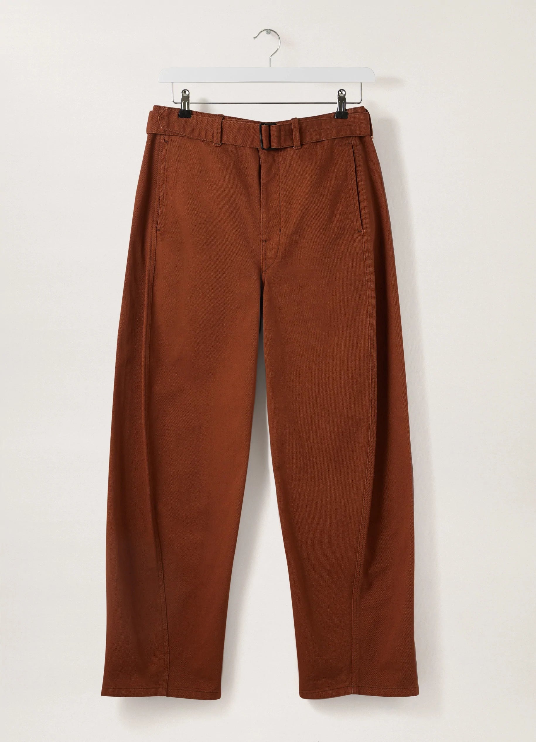 TWISTED BELTED PANTS
GARMENT DYED DENIM - 1