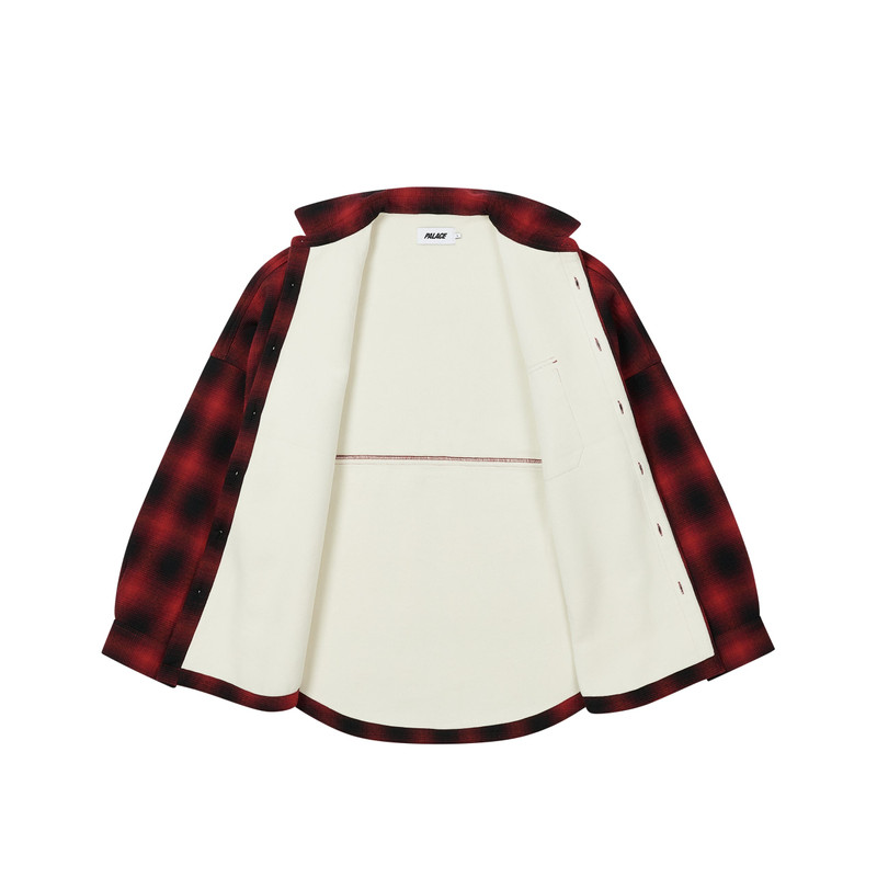 PALACE OMBRE FLANNEL SHIRT RED outlook