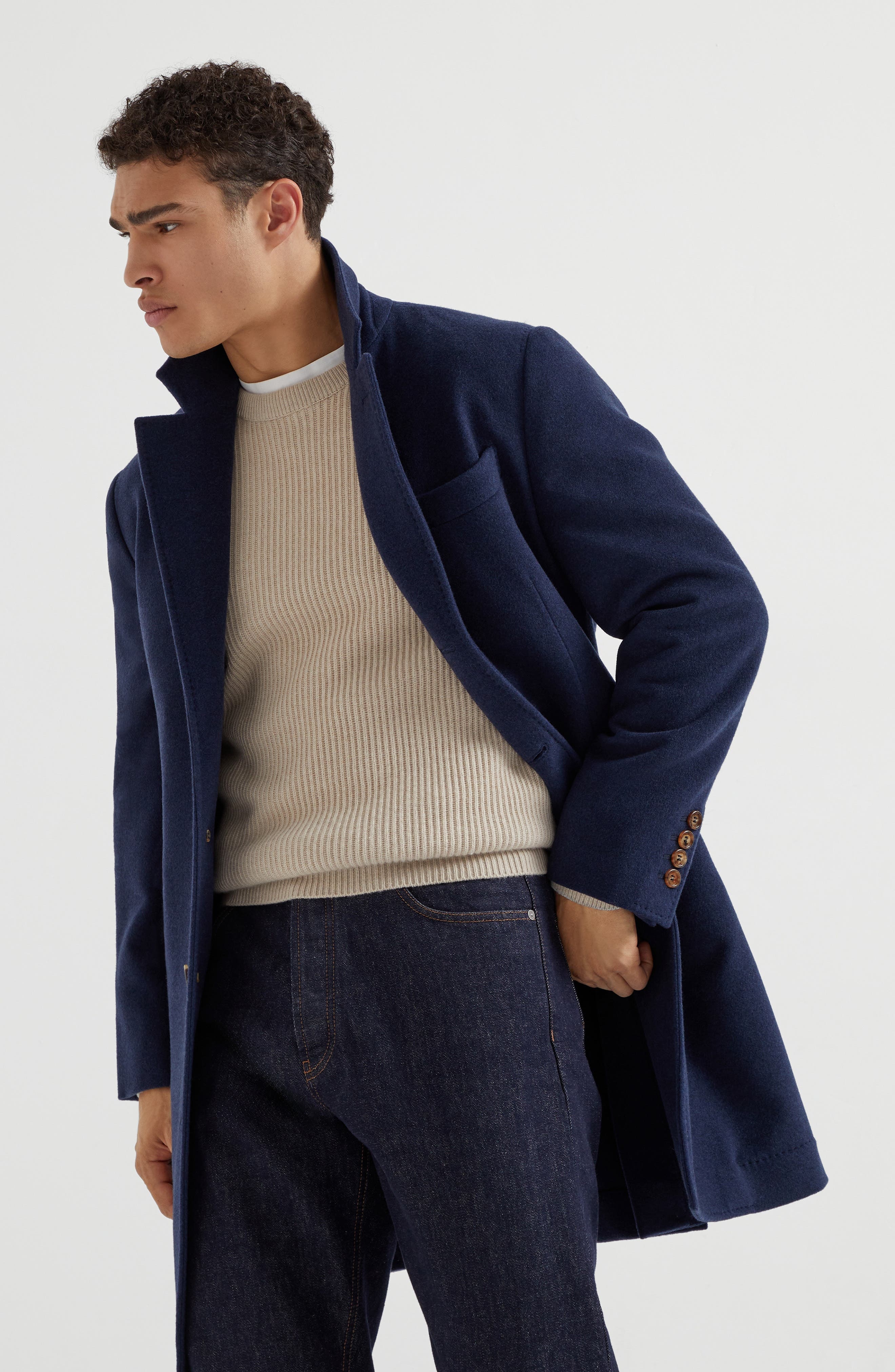 Brunello Cucinelli Water-resistant coat in Avio Blue at Nordstrom - 5