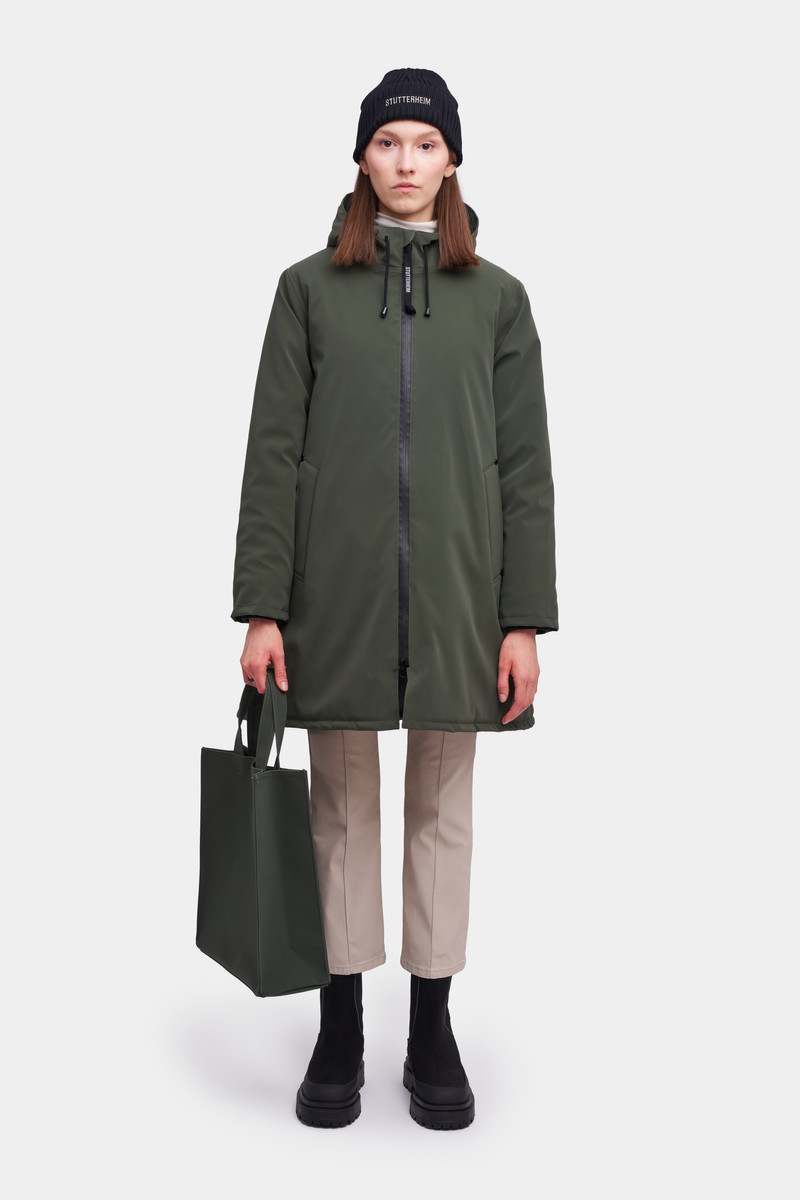 Stutterheim Mosebacke Matte Winter Jacket Dark Green outlook