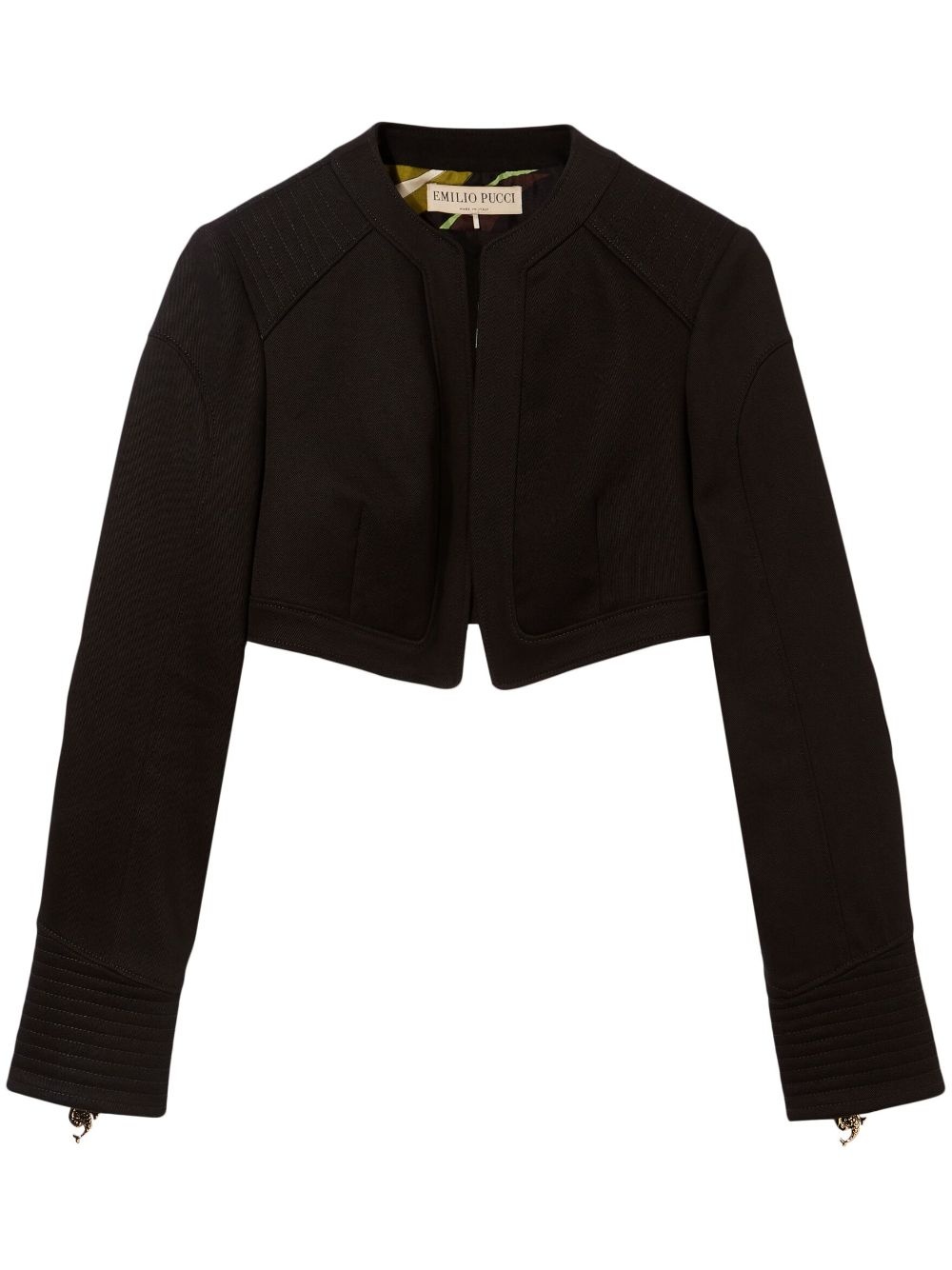 open-front cropped jacket - 1