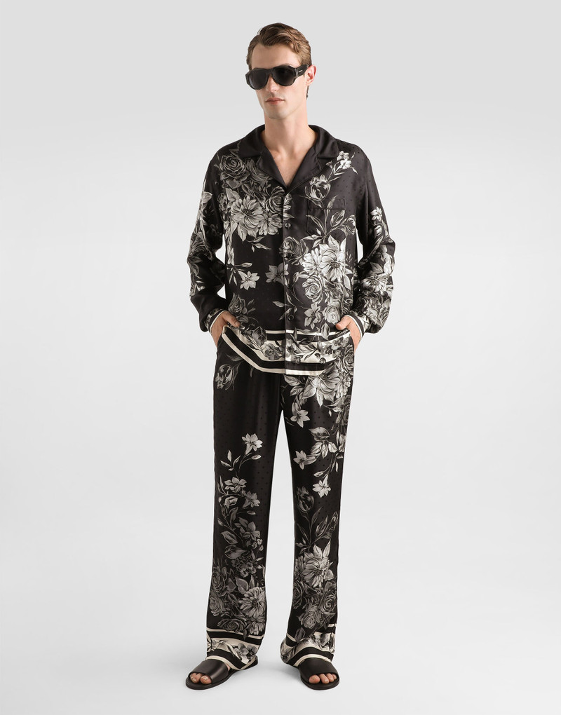 Dolce & Gabbana Flower bouquet-print jacquard twill shirt outlook