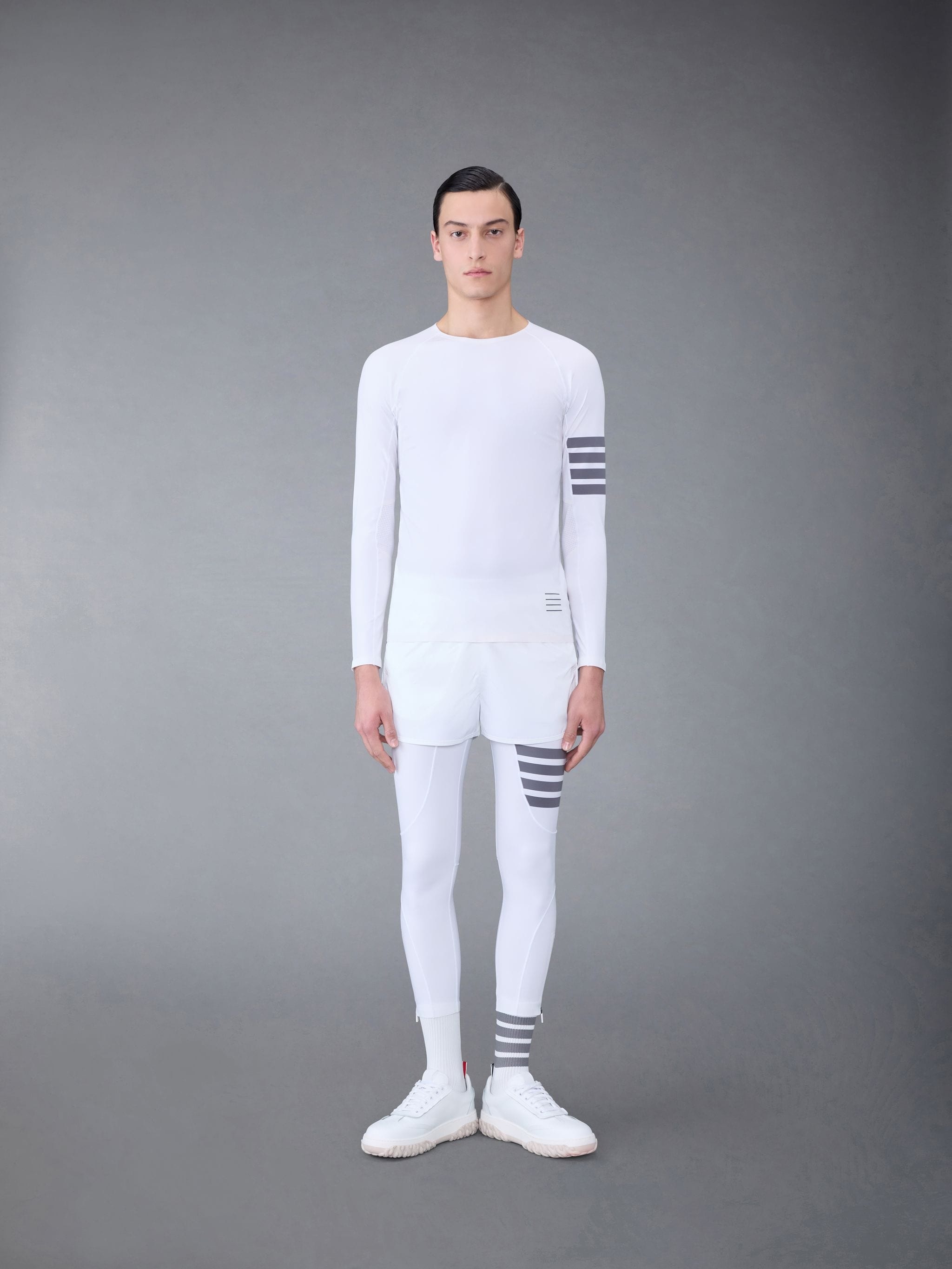 Midweight Tech Interlock 4-Bar Compression Tights - 3