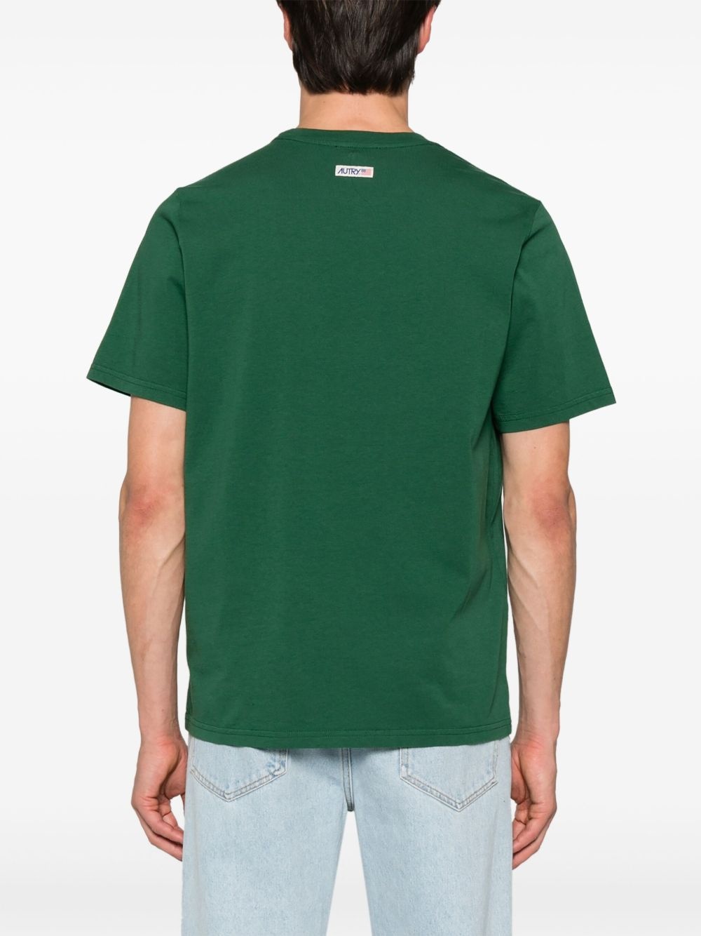 logo-patch cotton T-shirt - 4