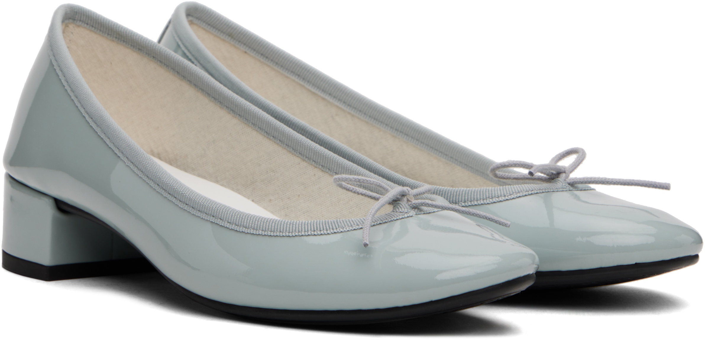Blue Camille Rubber Sole Heels - 4