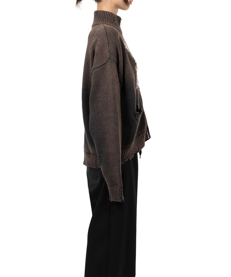 Cat Jacquard Knit Cardigan 7
