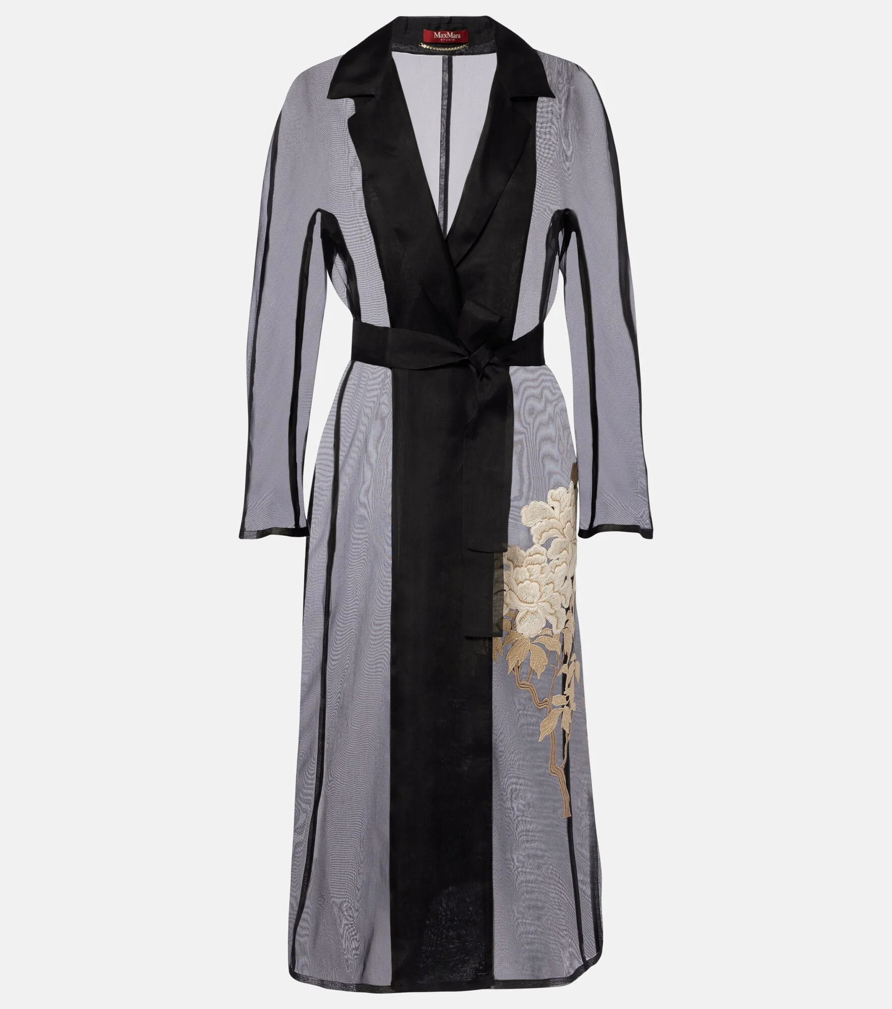 Elegante Vodka embroidered silk robe - 1