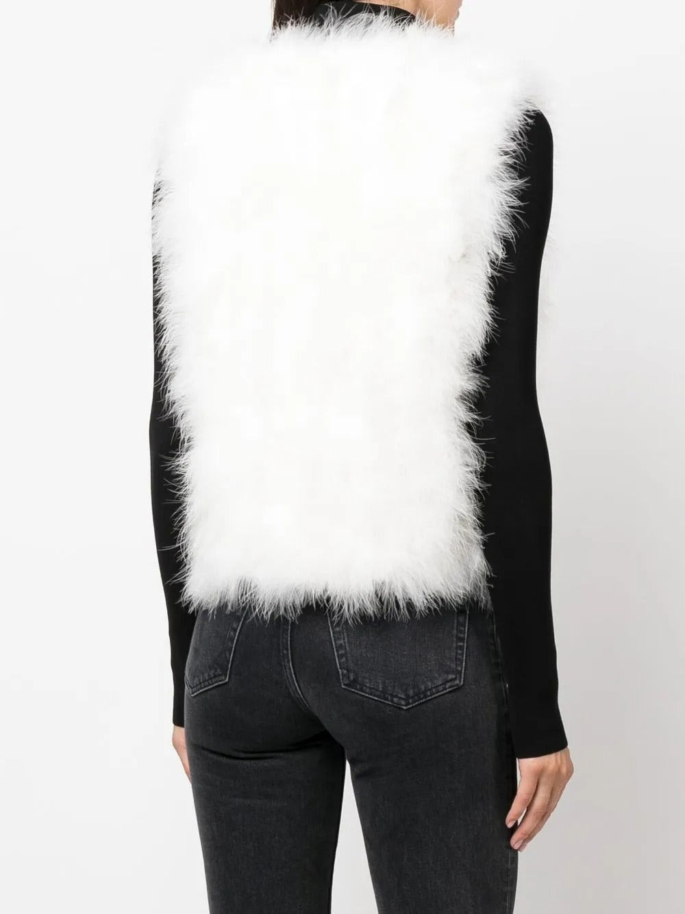 YVES SALOMON - Women Trendy Fluffy Gilet - 3