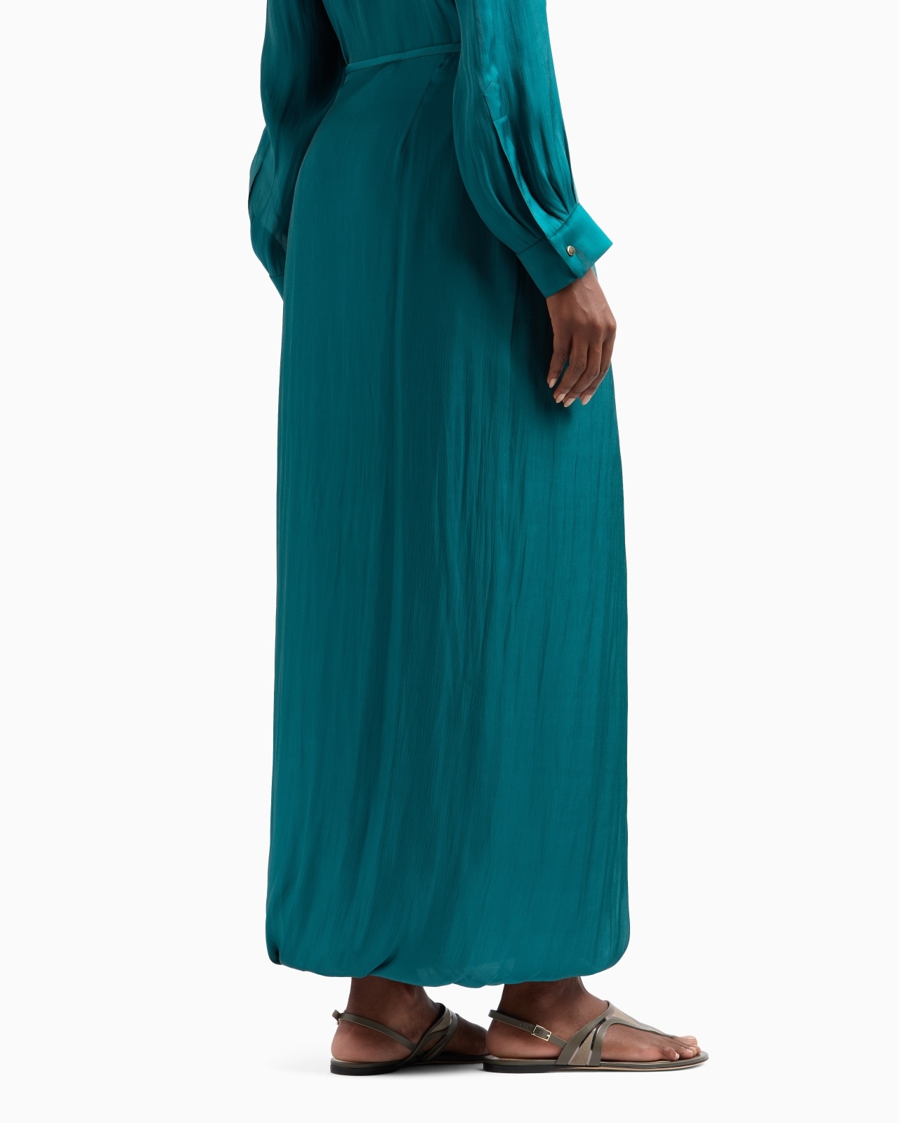 LONG SKIRT IN DOUBLE SILK SATIN - 3