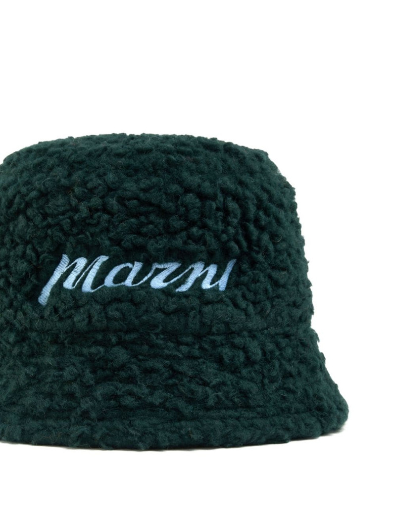 logo-embroidered fleece bucket hat 3