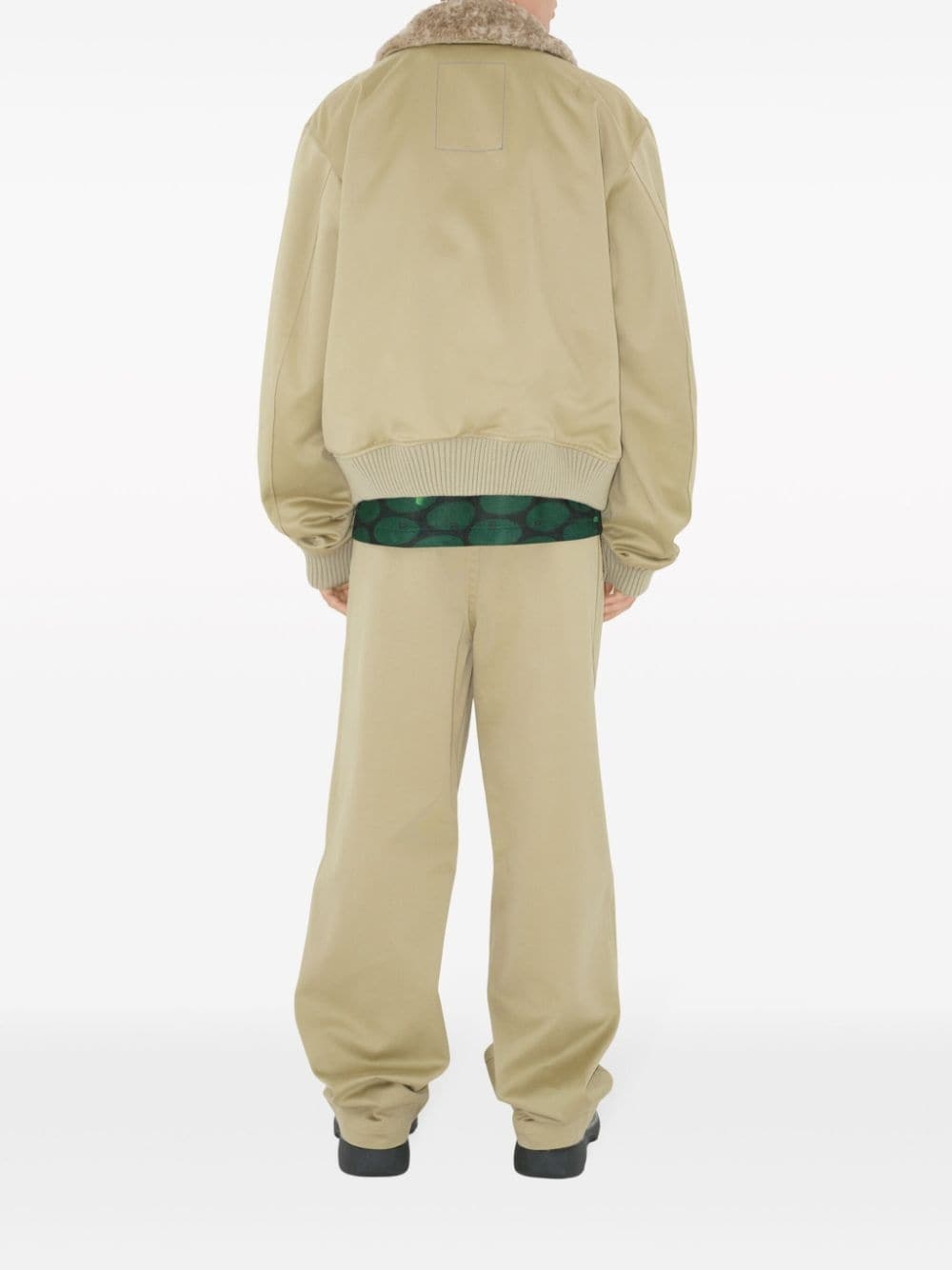 wide-leg cotton trousers - 4