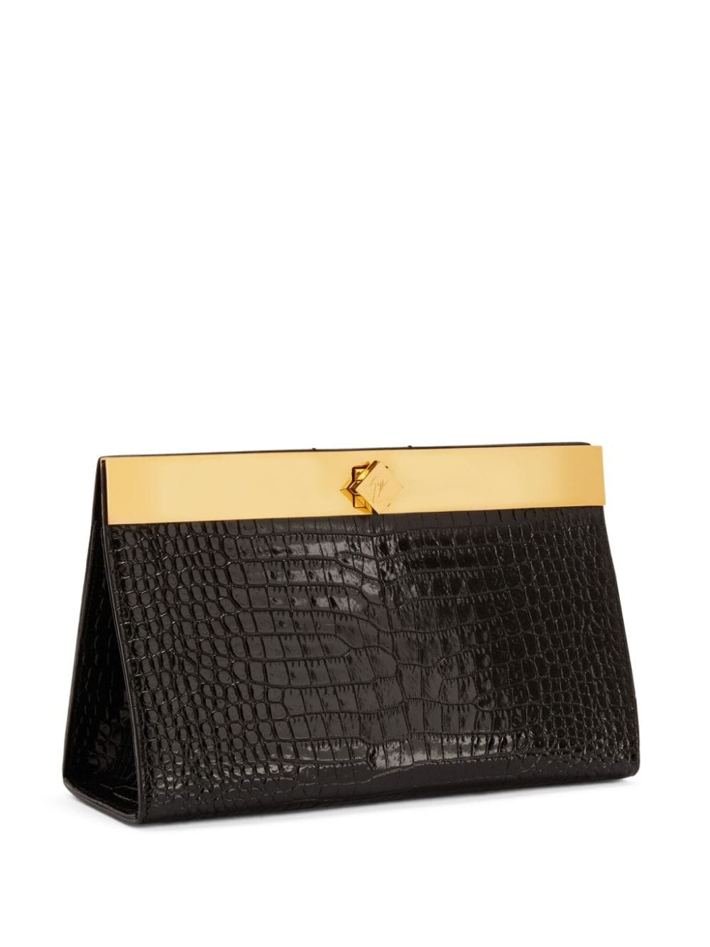 Tanaya crocodile-effect clutch bag - 4