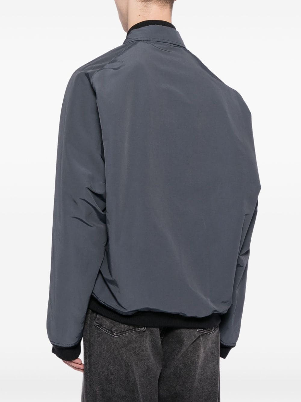 logo-patch cotton-blend bomber jacket - 4