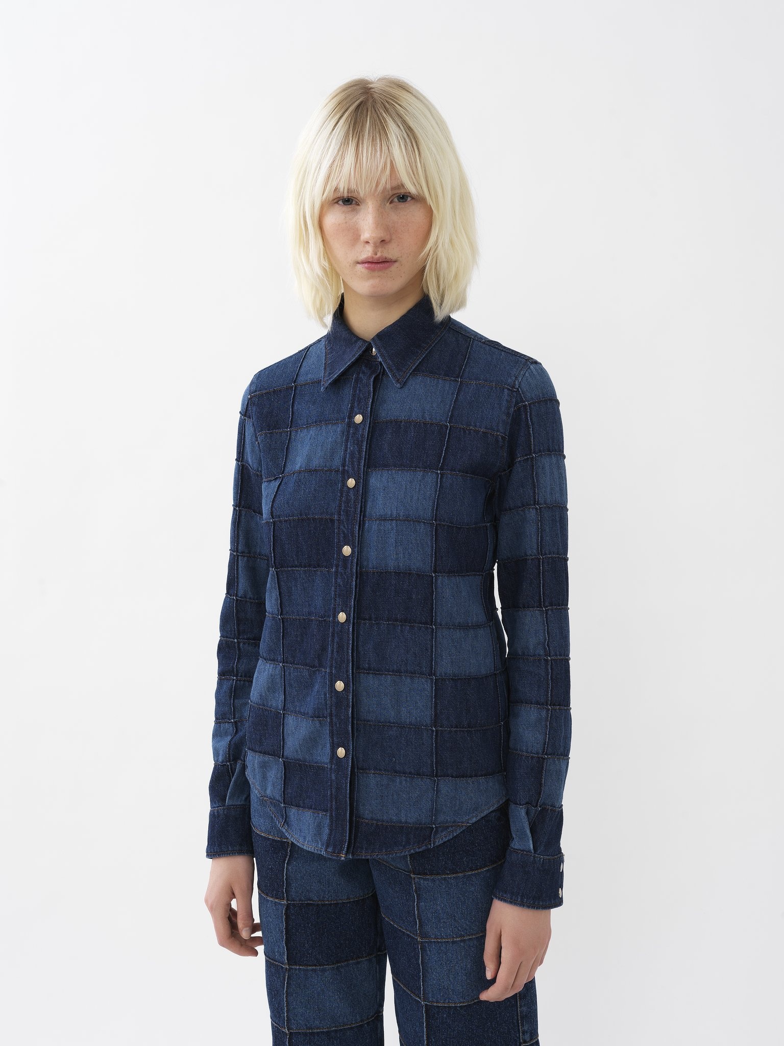 PATCHWORK DENIM SHIRT - 2