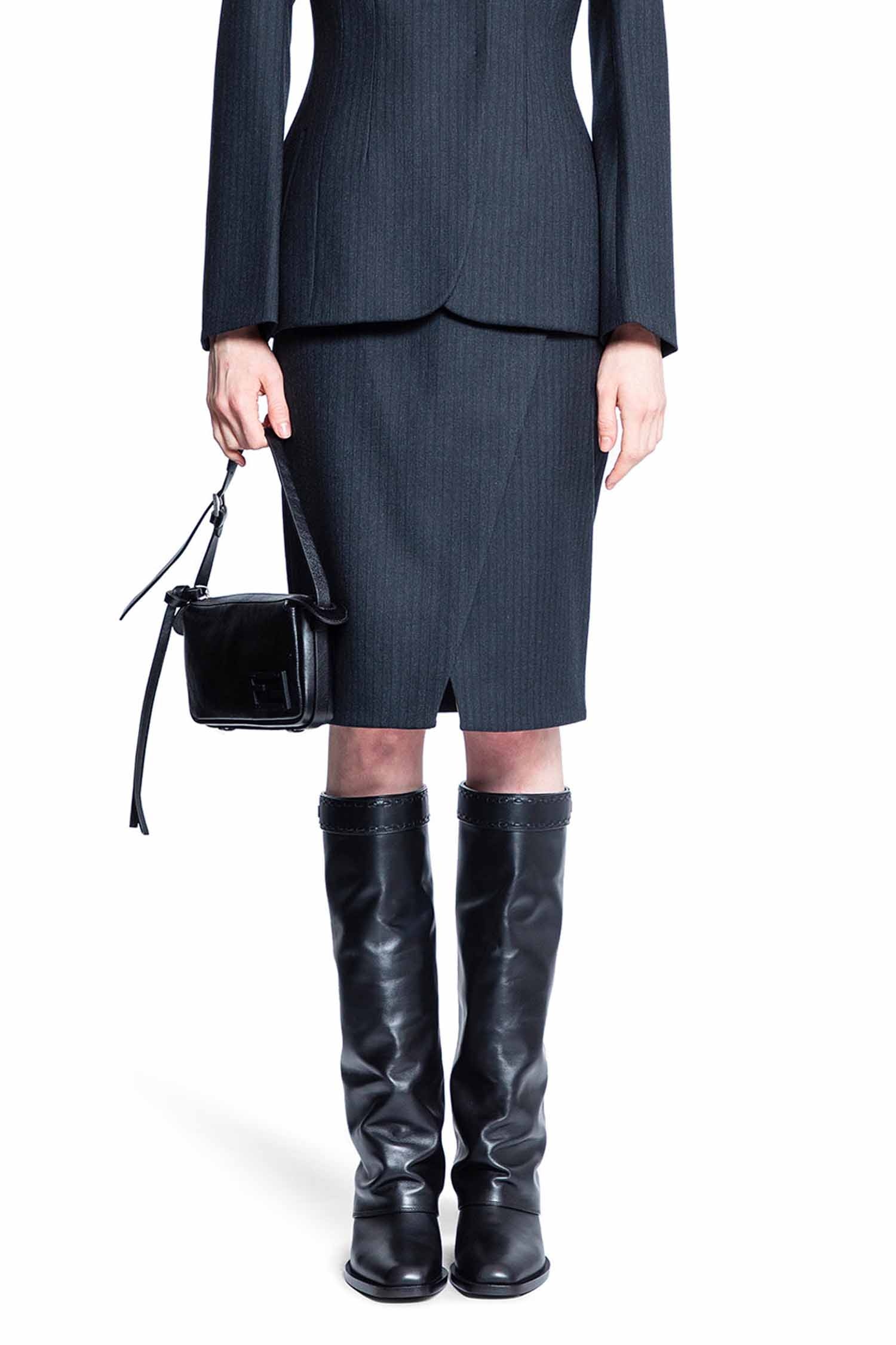 FENDI Pinstriped-Wool-Skirt | antonioli | REVERSIBLE