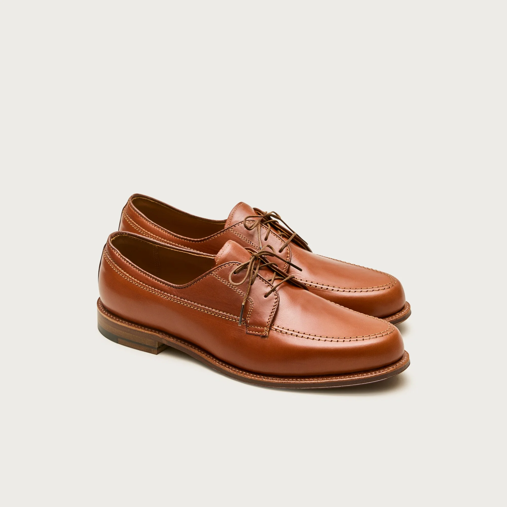Alden® for J.Crew three-eye bluchers in leather - 1