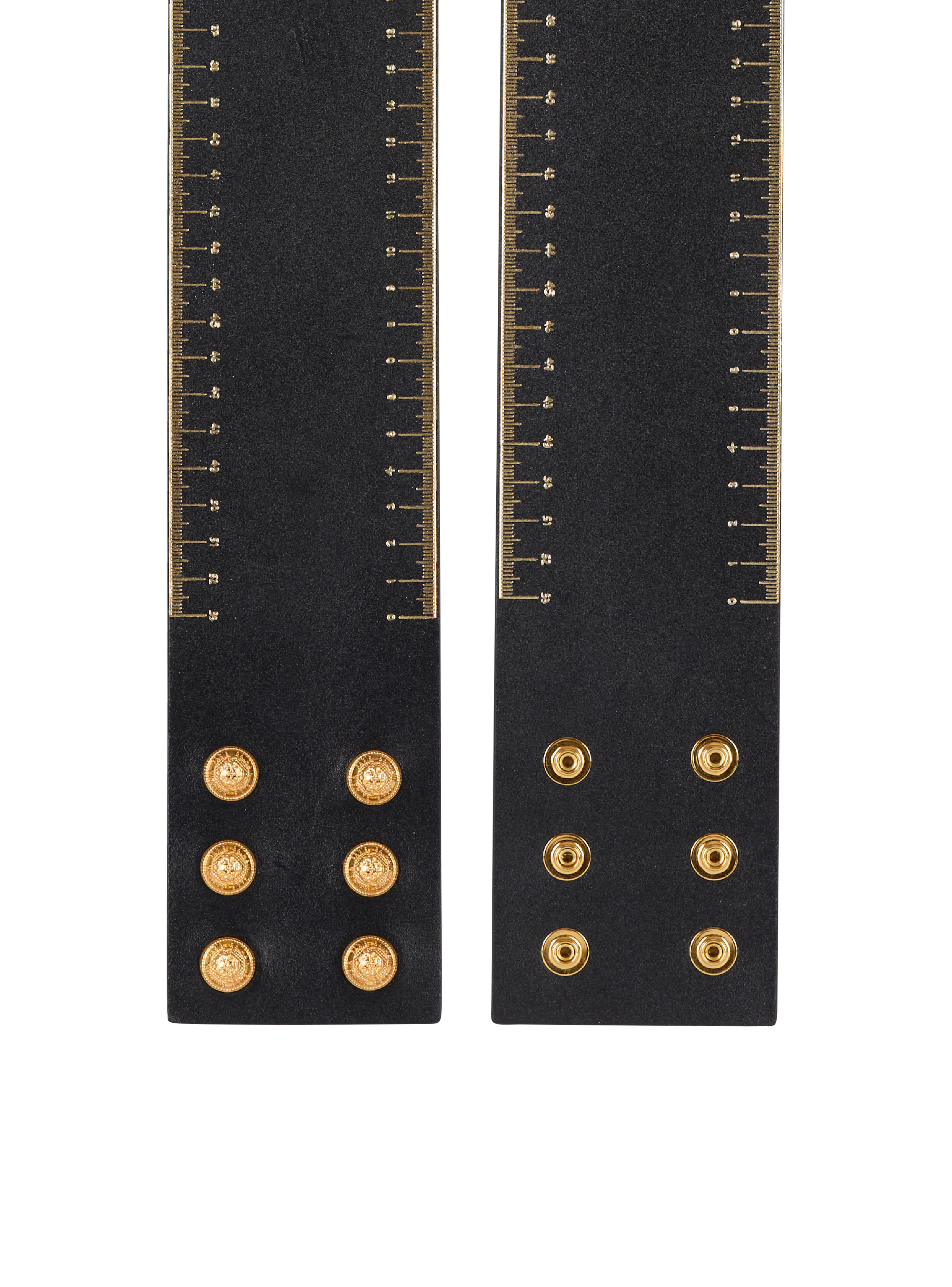 Waist belt in printed Couture leather - 4